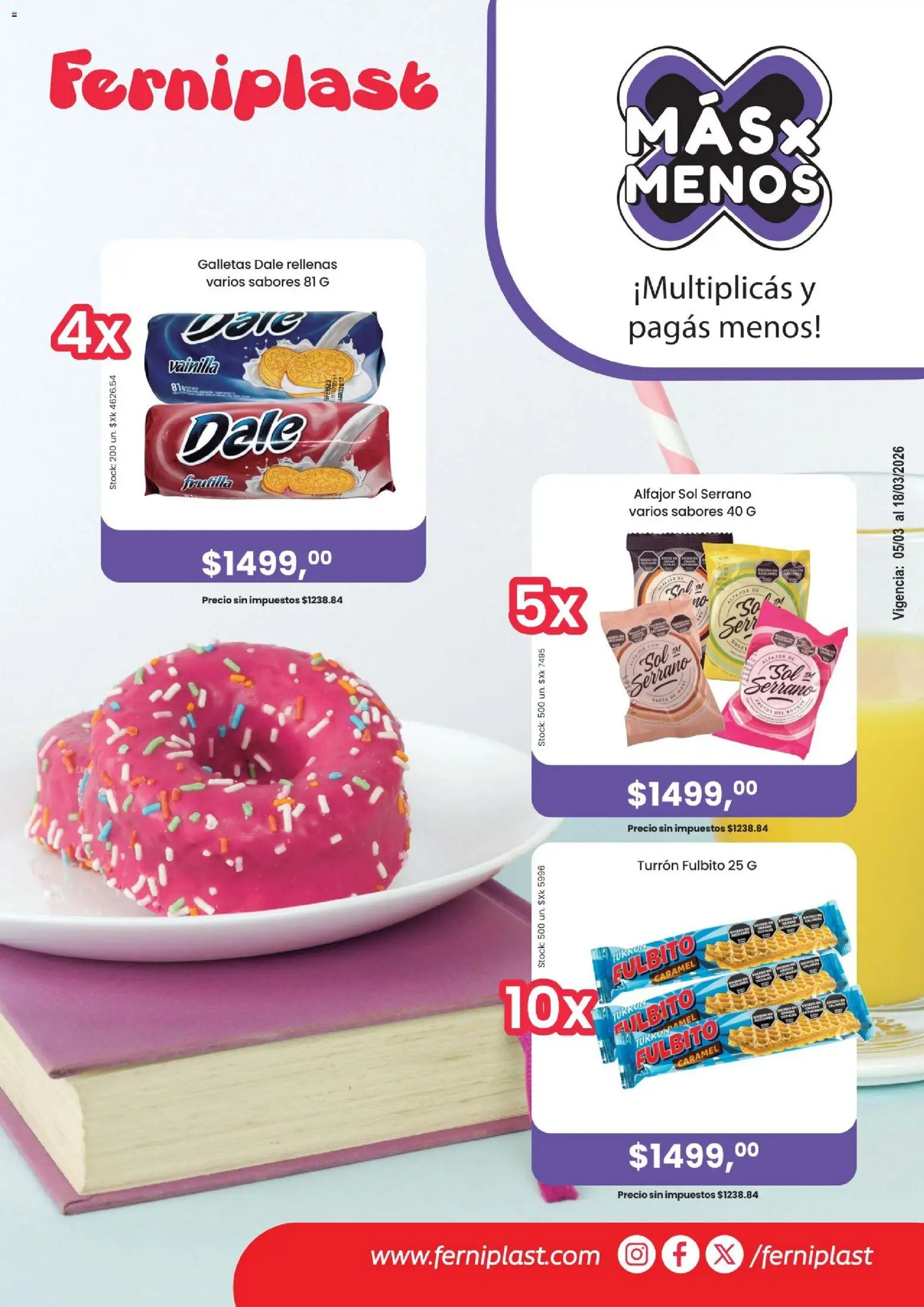 Ferniplast catálogo │ válido desde el 01.03.2026 | Página: 1 | Productos: Alfajor, Turrón, Pasta, Galletas