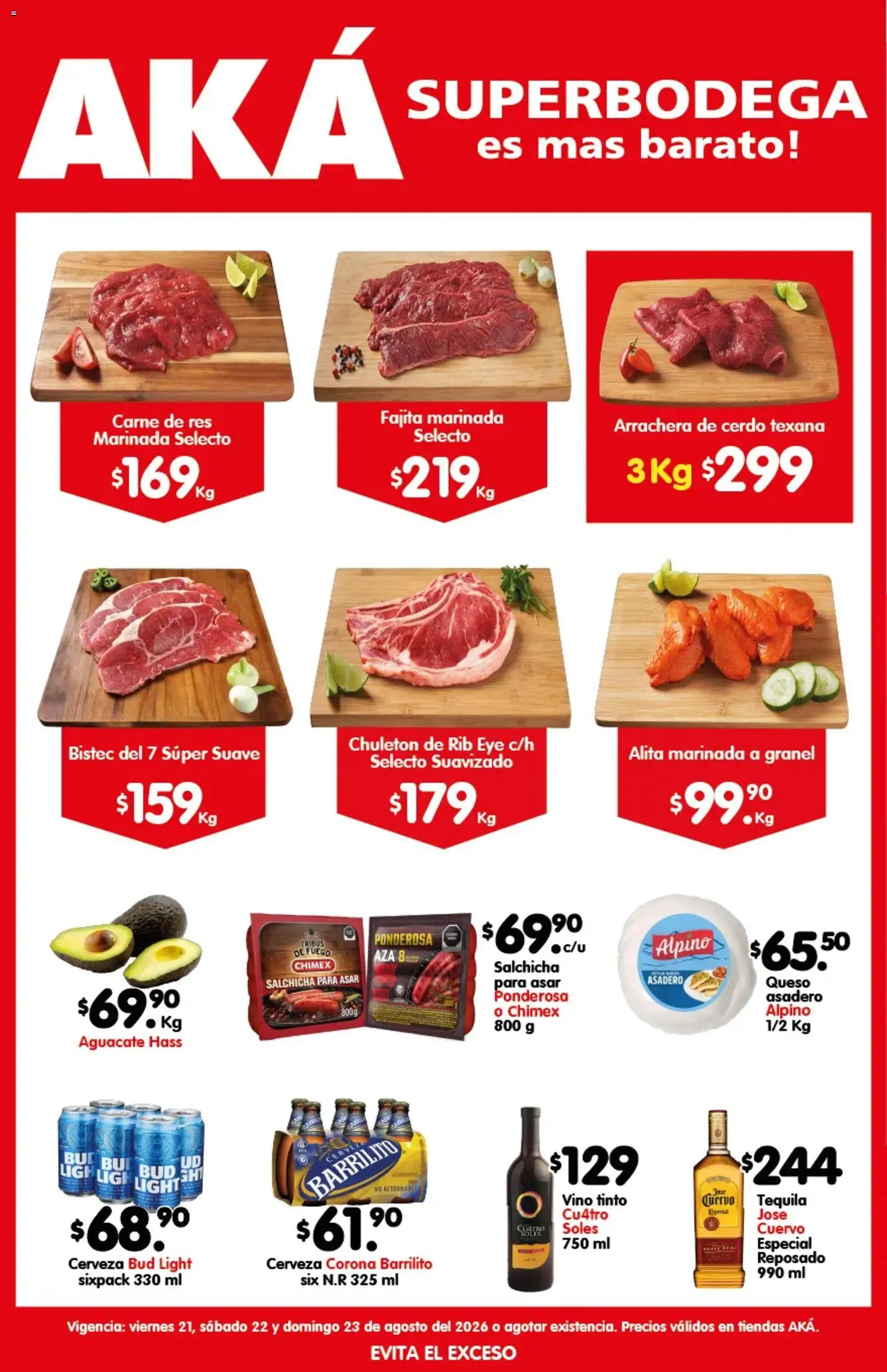 Nuevas ofertas de Arteli válidas en toda la República Mexicana desde el 21/08/2026. ¡Encuentra las mejores ofertas en Arteli folleto Carnita Asada Aká Superbodegas! | Página: 1 | Productos: Queso, Cerveza, Cerdo, Cerveza Corona