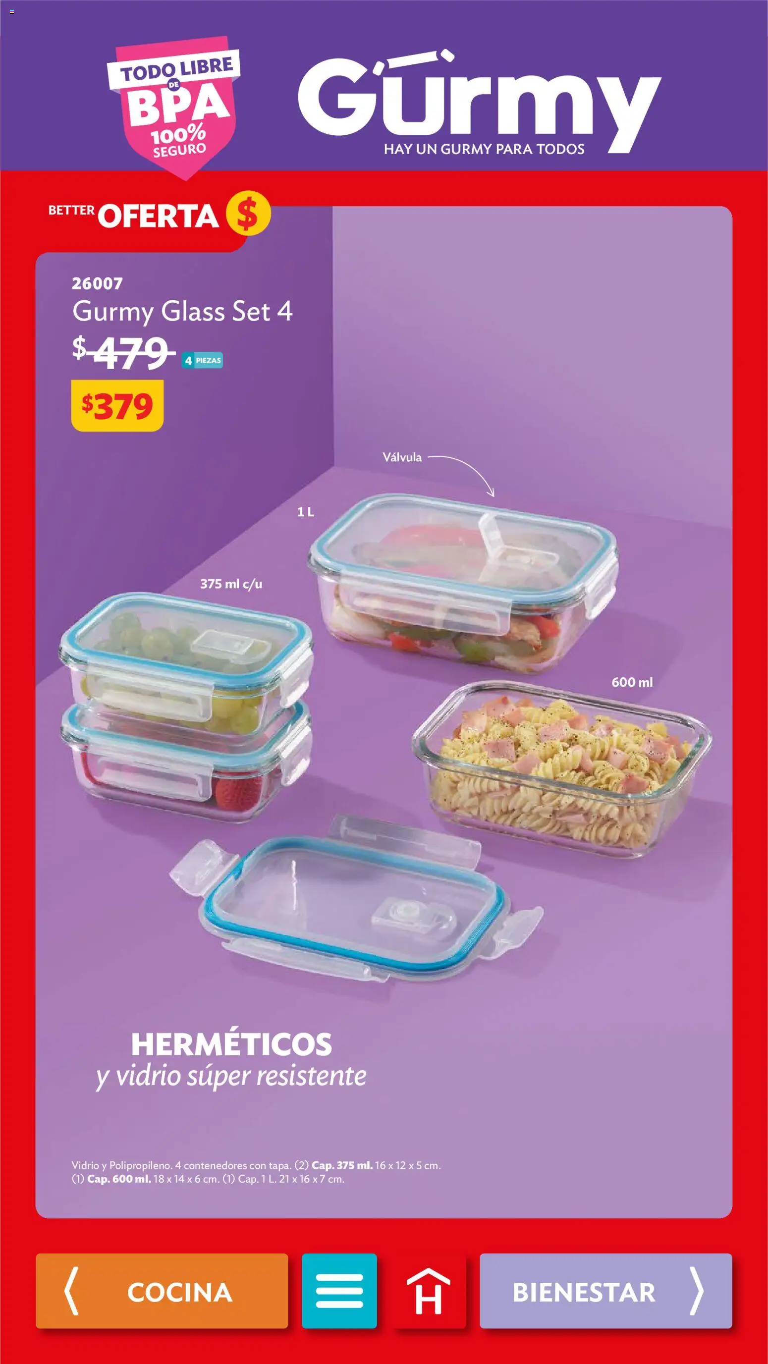 Nuevas ofertas de Betterware válidas en toda la República Mexicana desde el 31/08/2026. ¡Encuentra las mejores ofertas en Betterware campaña 9 2026! | Página: 42 | Productos: Cocina, Válvula