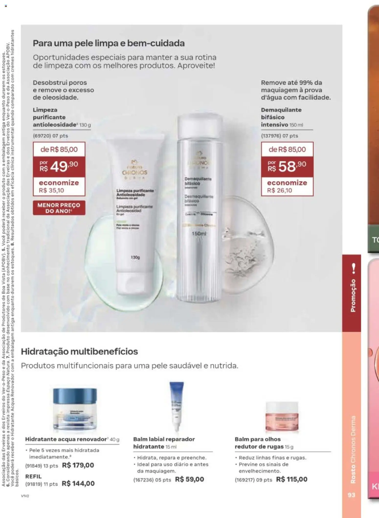 Natura Folheto - válido de 10/08/2026 | Página: 96 | Produtos: Maquiagem, Revista, Base, Demaquilante