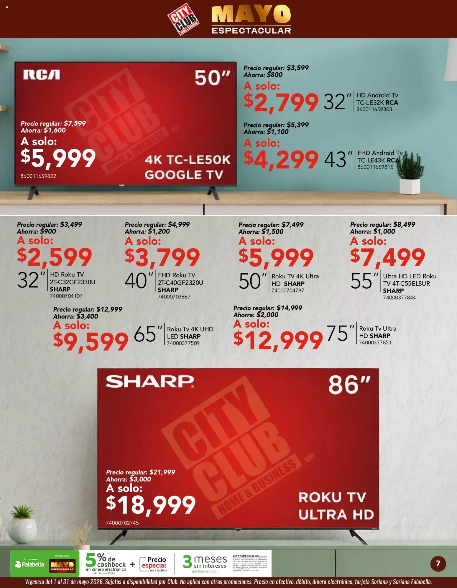Nuevas ofertas de City Club válidas en toda la República Mexicana desde el 01.05.2026. ¡Encuentra las mejores ofertas en City Club catálogo! | Página: 7