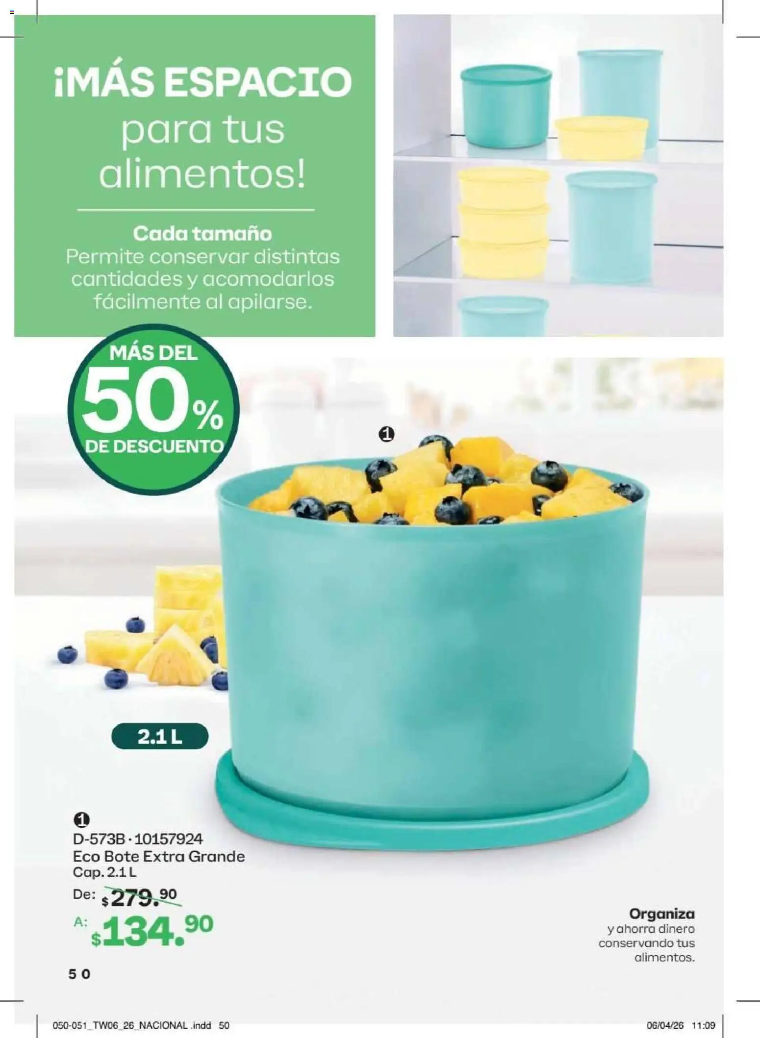 Nuevas ofertas de Tupperware válidas en toda la República Mexicana desde el 18/05/2026. ¡Encuentra las mejores ofertas en Tupperware catálogo! | Página: 50