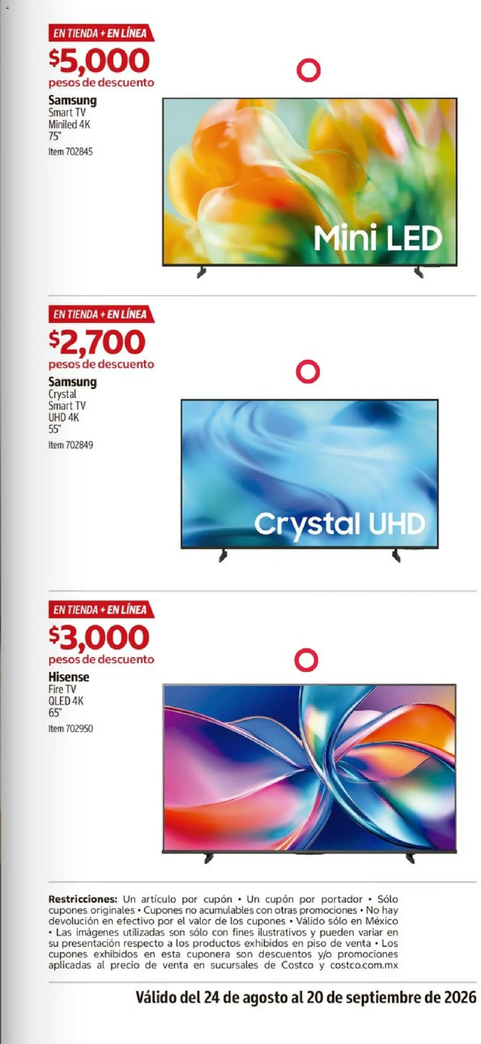 Nuevas ofertas de Costco válidas en toda la República Mexicana desde el 24/08/2026. ¡Encuentra las mejores ofertas en Costco catálogo! | Página: 7