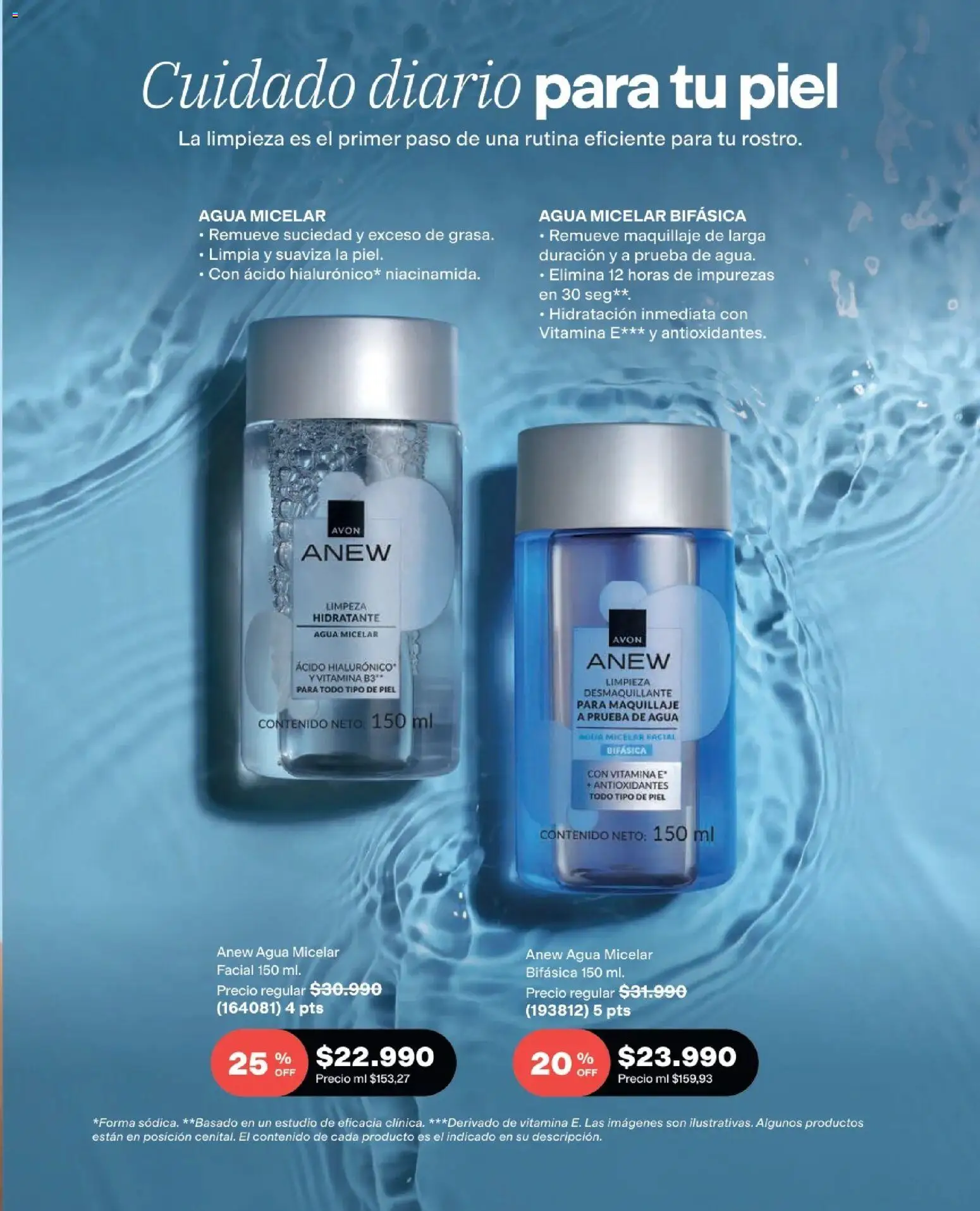 Avon revista - valida desde el 01.08.2026 | Página: 117 | Productos: Agua, Agua micelar, Maquillaje, Desmaquillante