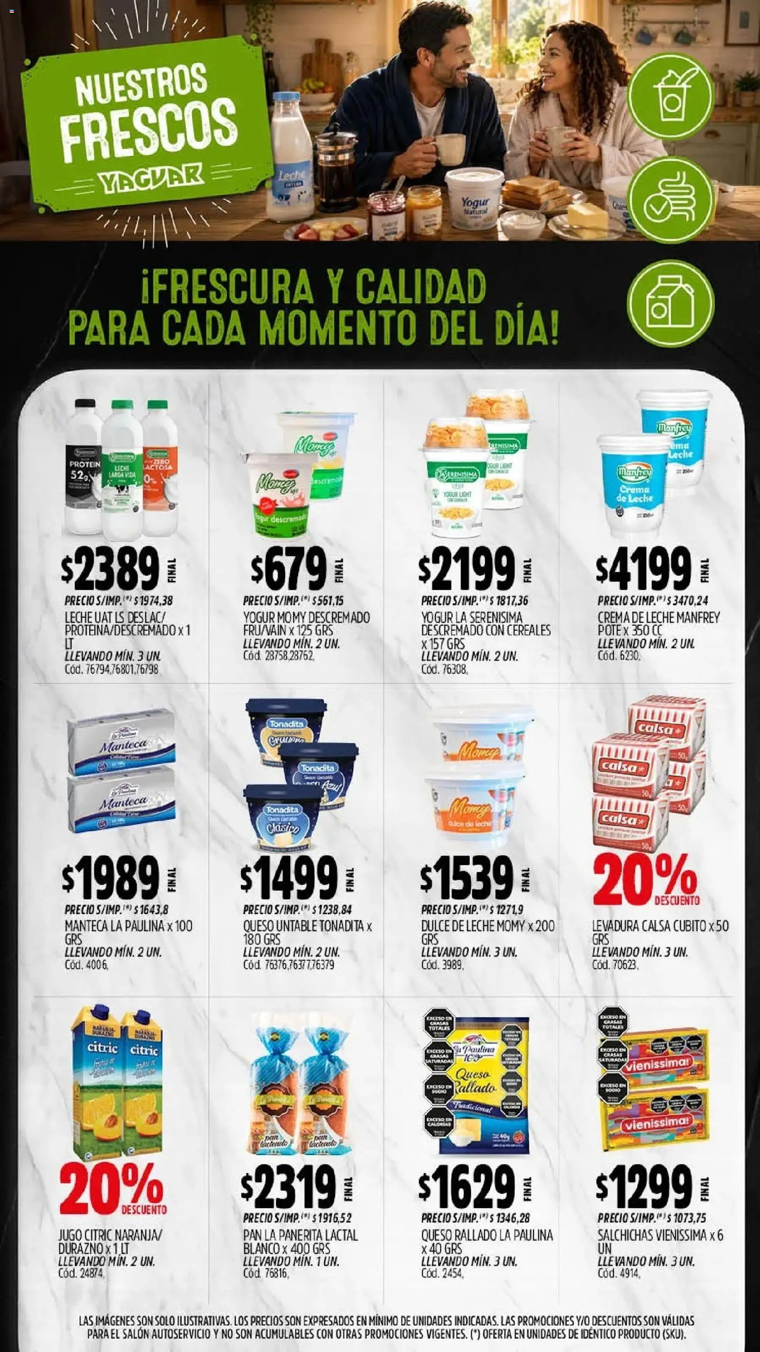 Yaguar - Oferta Semanal Salta │ válido desde el 20/07/2026 | Página: 9 | Productos: Crema de leche, Jugo, Cereales, Crema
