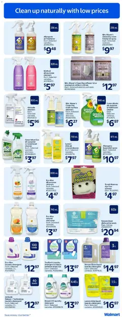 Preview of Walmart weekly flyer from shop Walmart valid from Jul 16, 2026 | Page: 12 | Products: Sponge, Soap, Fabric softener, Oil