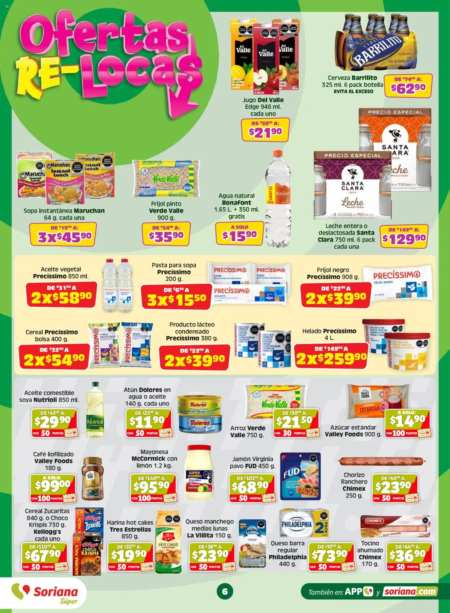 Nuevas ofertas de Soriana válidas en toda la República Mexicana desde el 03/07/2026. ¡Encuentra las mejores ofertas en Soriana Julio Regalado Súper Nacional! | Página: 6 | Productos: Azúcar, Limón, Leche, Queso