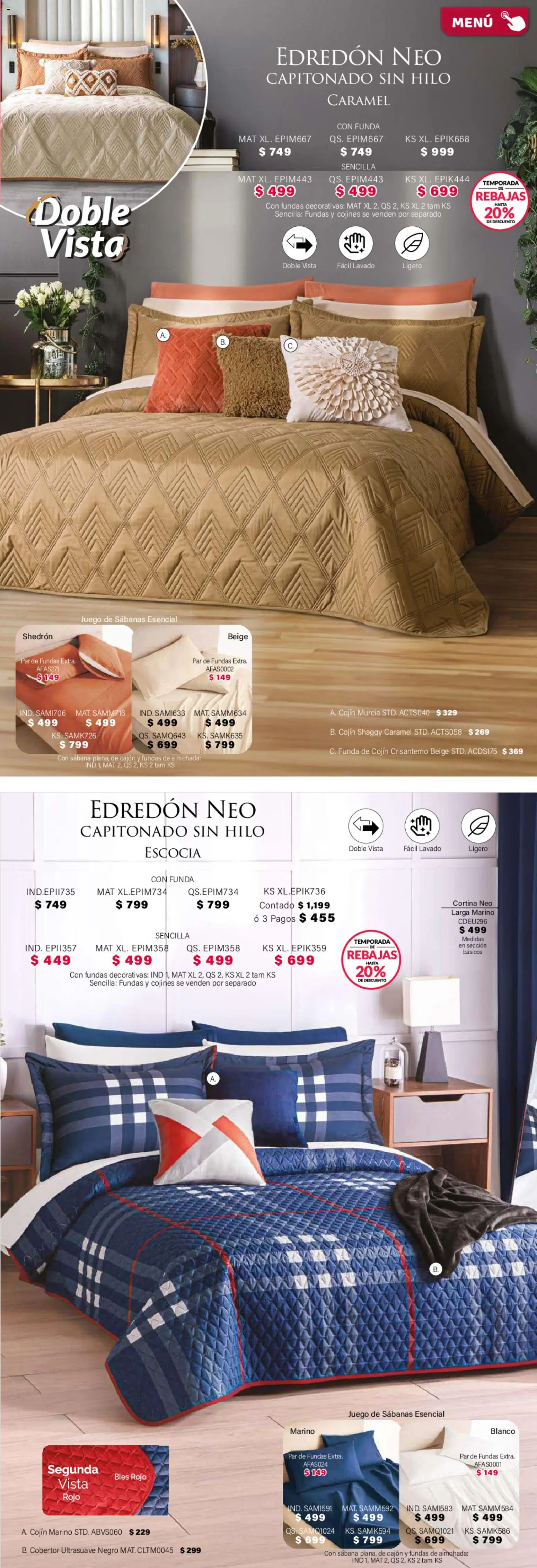 Nuevas ofertas de Colchas Concord válidas en toda la República Mexicana desde el 01/02/2026. ¡Encuentra las mejores ofertas en Colchas Concord catálogo! | Página: 63 | Productos: Cobertor, Juego, Funda, Almohada