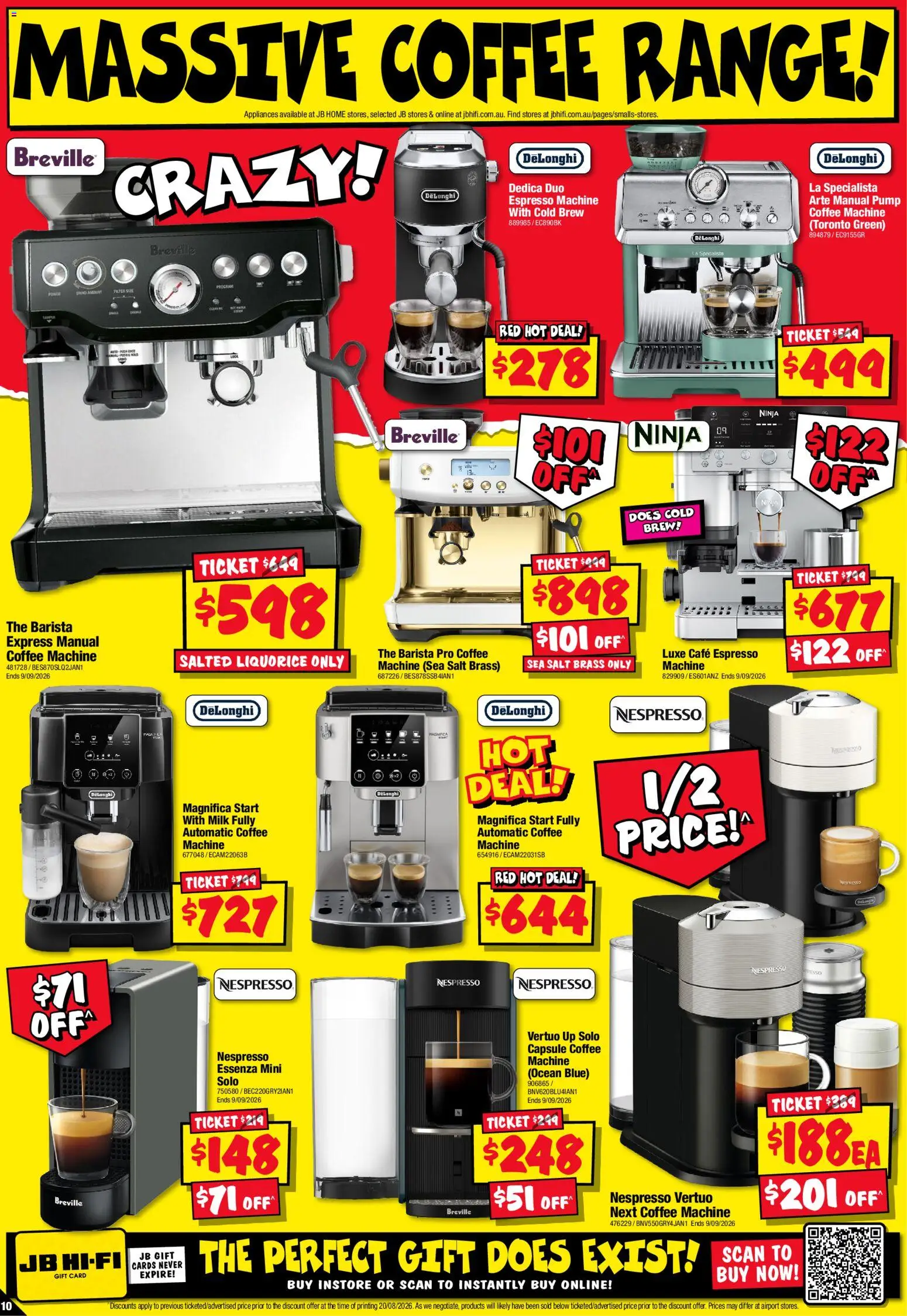 JB Hi-Fi catalogue - valid from 03/09/2026 | Page: 10 | Products: Milk, Coffee, Salt, Espresso machine