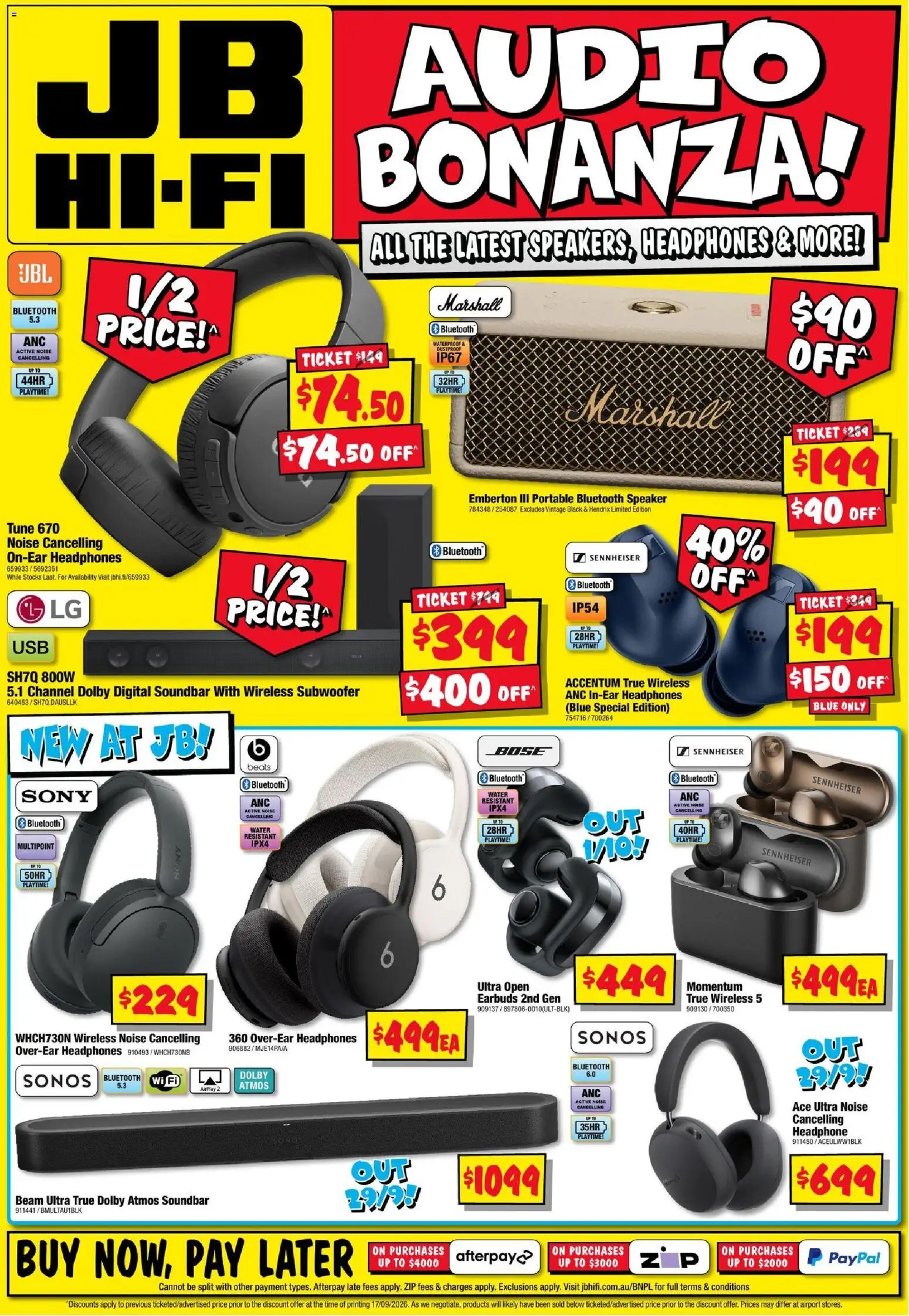JB Hi-Fi catalogue - valid from 24/09/2026 | Page: 52 | Products: Soundbar, Bluetooth speaker, Audio, Speaker