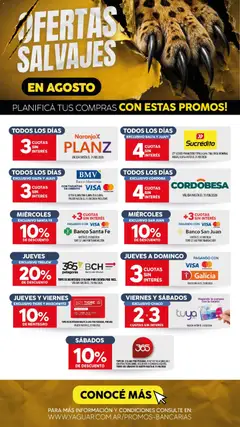 Vista previa Yaguar - Planifica tu mes Parque Chacabuco válido desde el 01/08/2026