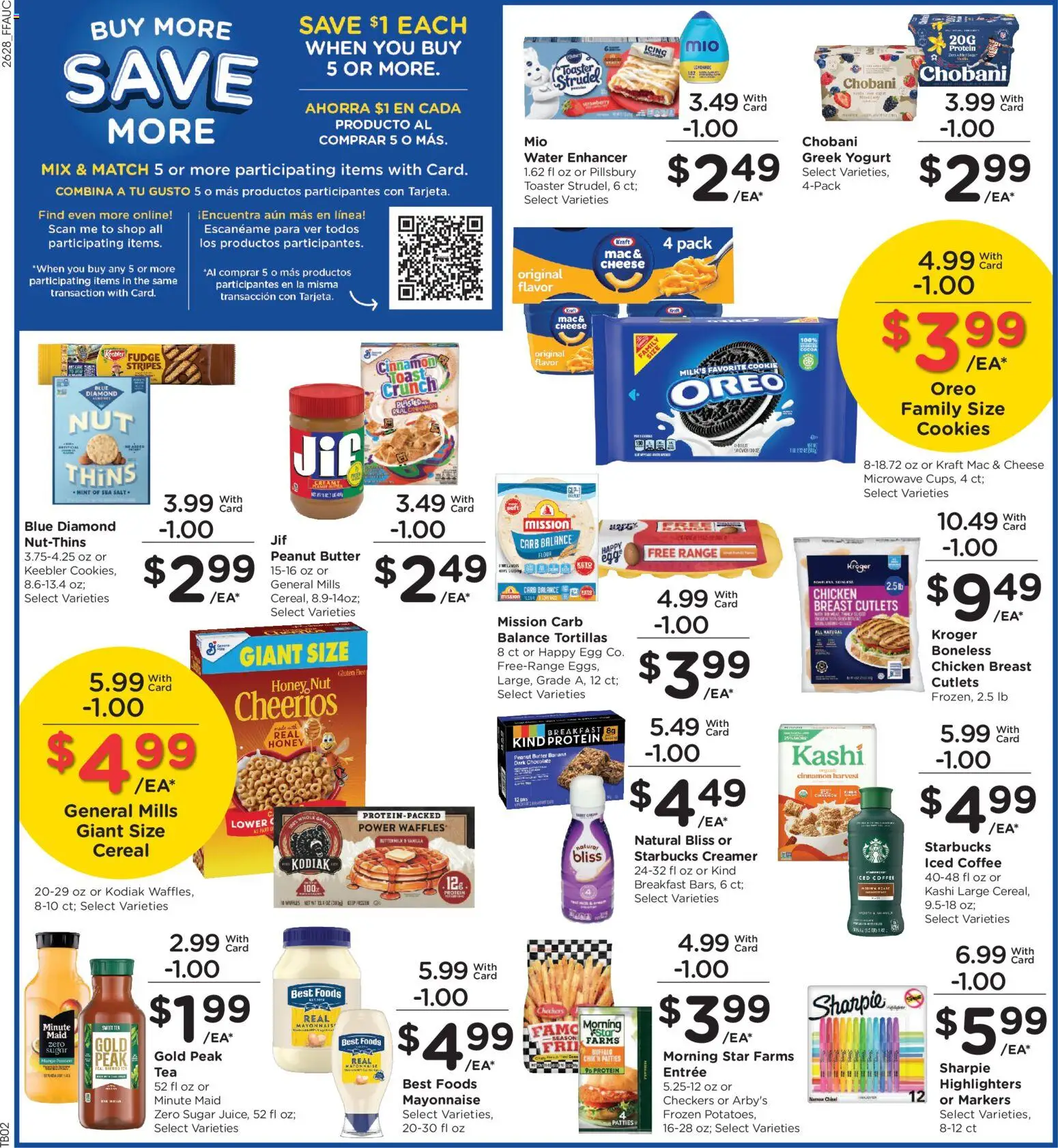 Fry's Food Weekly Ad - valid from 08/12/2026 | Page: 5 | Products: Waffles, Butter, Tortillas, Cereal