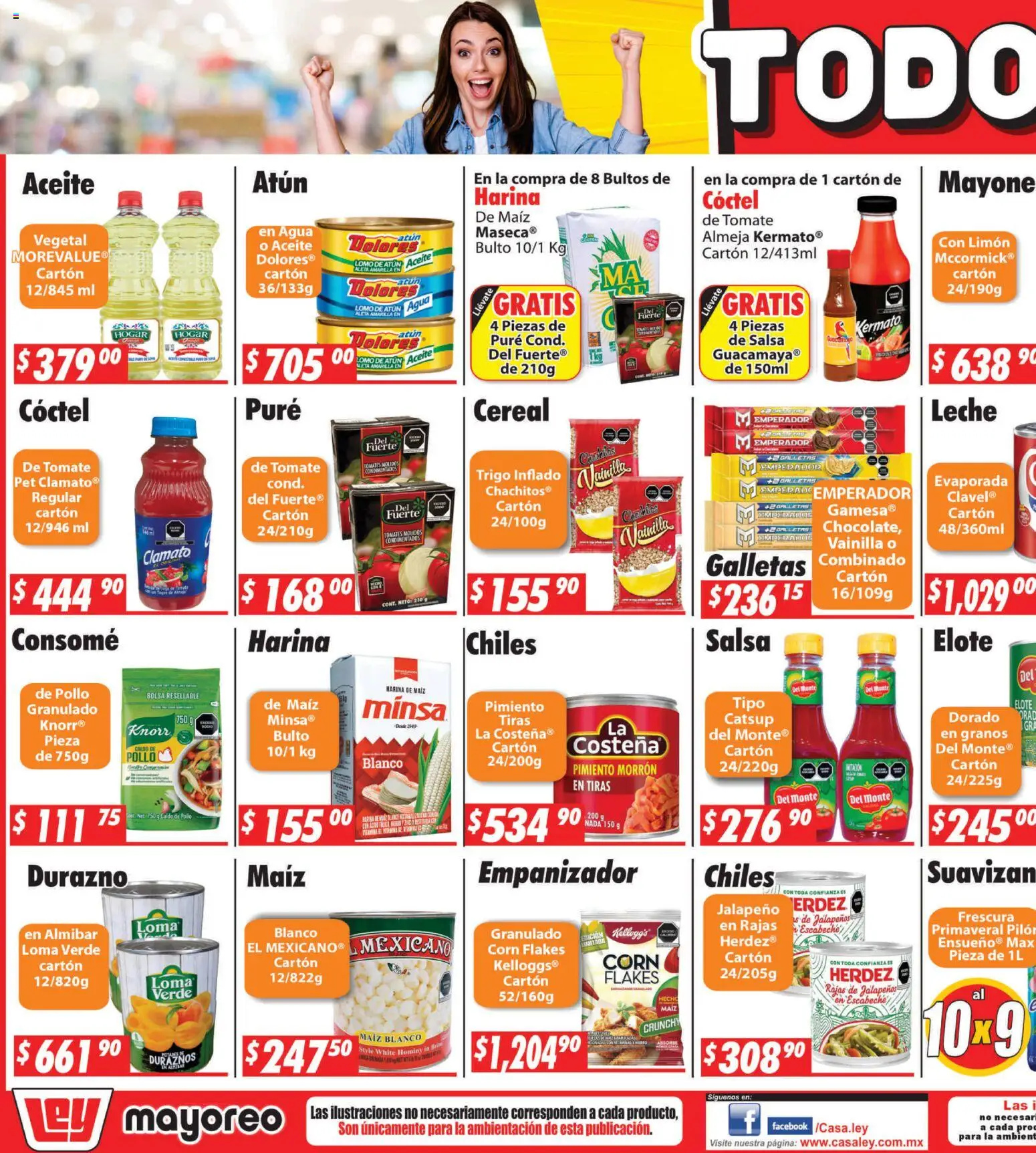 Nuevas ofertas de Casa Ley válidas en toda la República Mexicana desde el 25.05.2026. ¡Encuentra las mejores ofertas en Casa Ley folleto Sinaloa! | Página: 5 | Productos: Harina, Pimiento morrón, Pimiento, Tomates