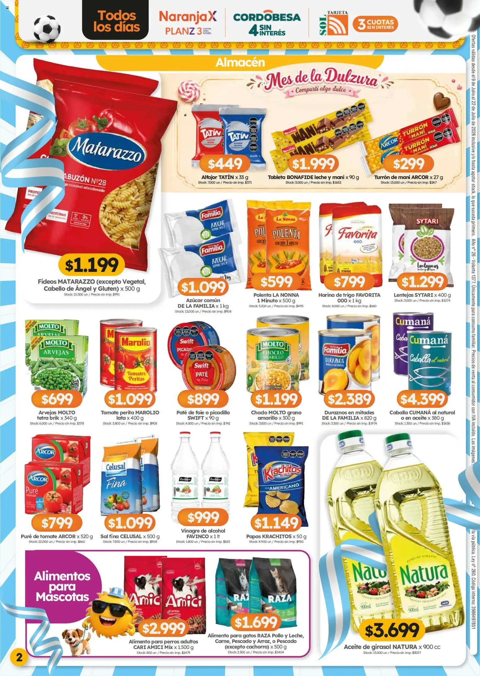 Cordiez ofertas │ válido desde el 09/07/2026 | Página: 2 | Productos: Aceite, Sal, Caballa, Leche
