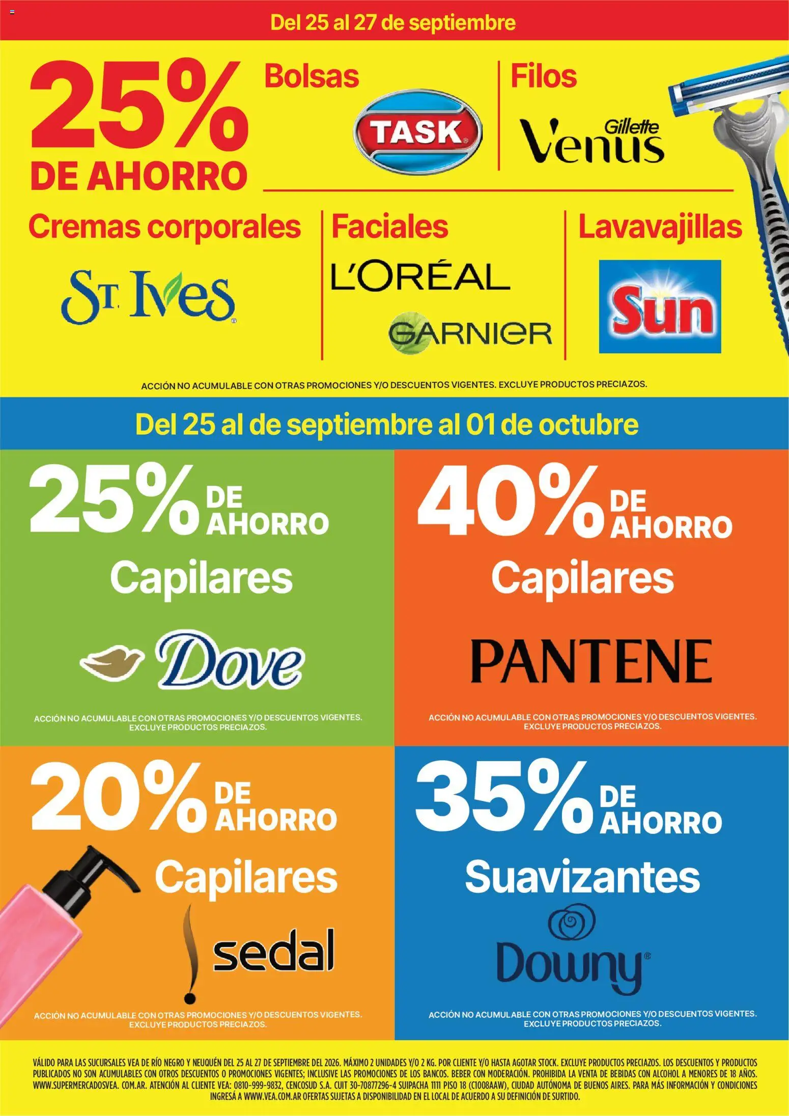 Vea - Fin de semana Patagonia │ válido desde el 25/09/2026 | Página: 10 | Productos: Lavavajillas, Bebidas, Alcohol