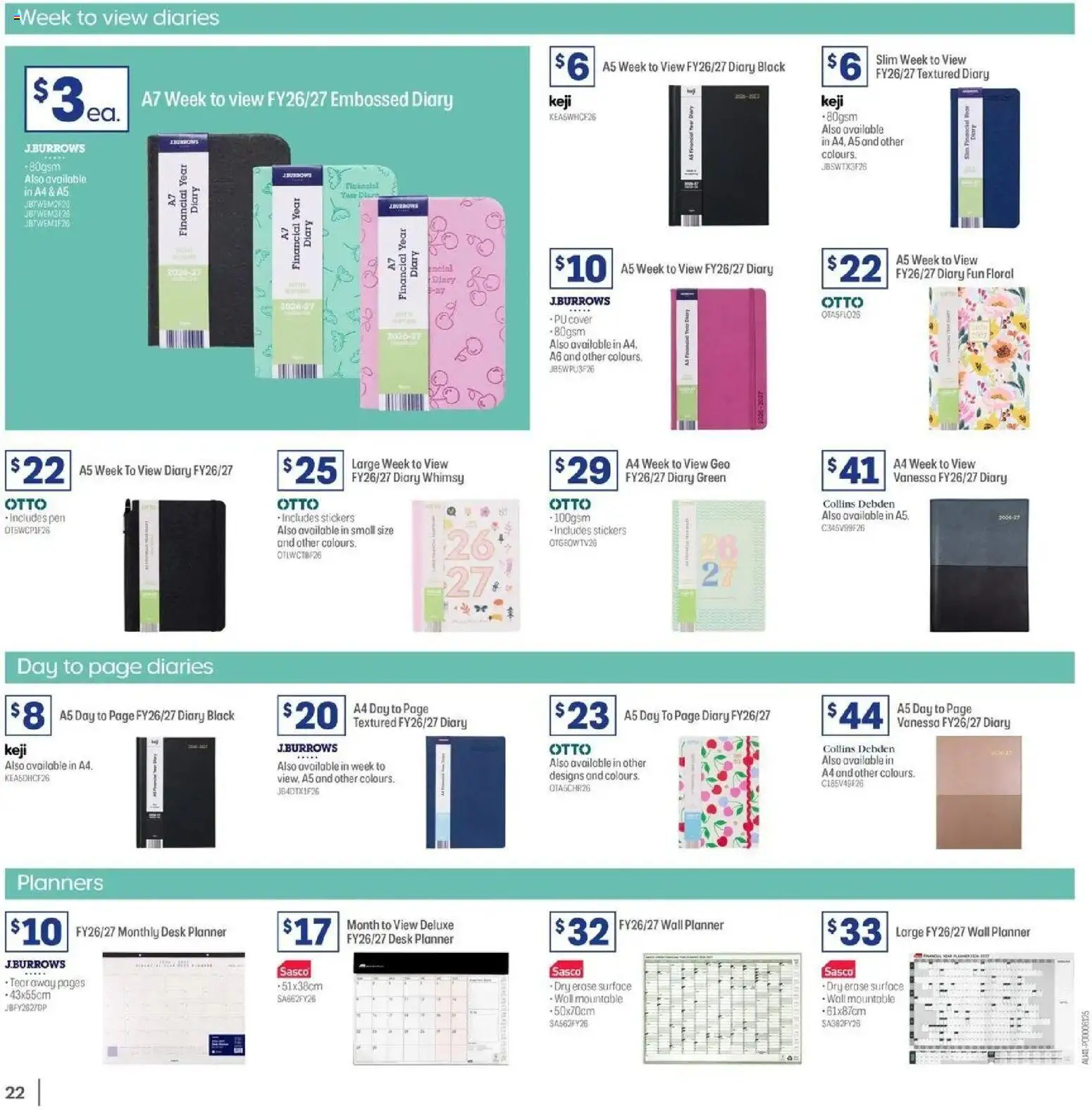 Officeworks catalogue - valid from 27.05.2026 | Page: 22 | Products: Desk, Floral