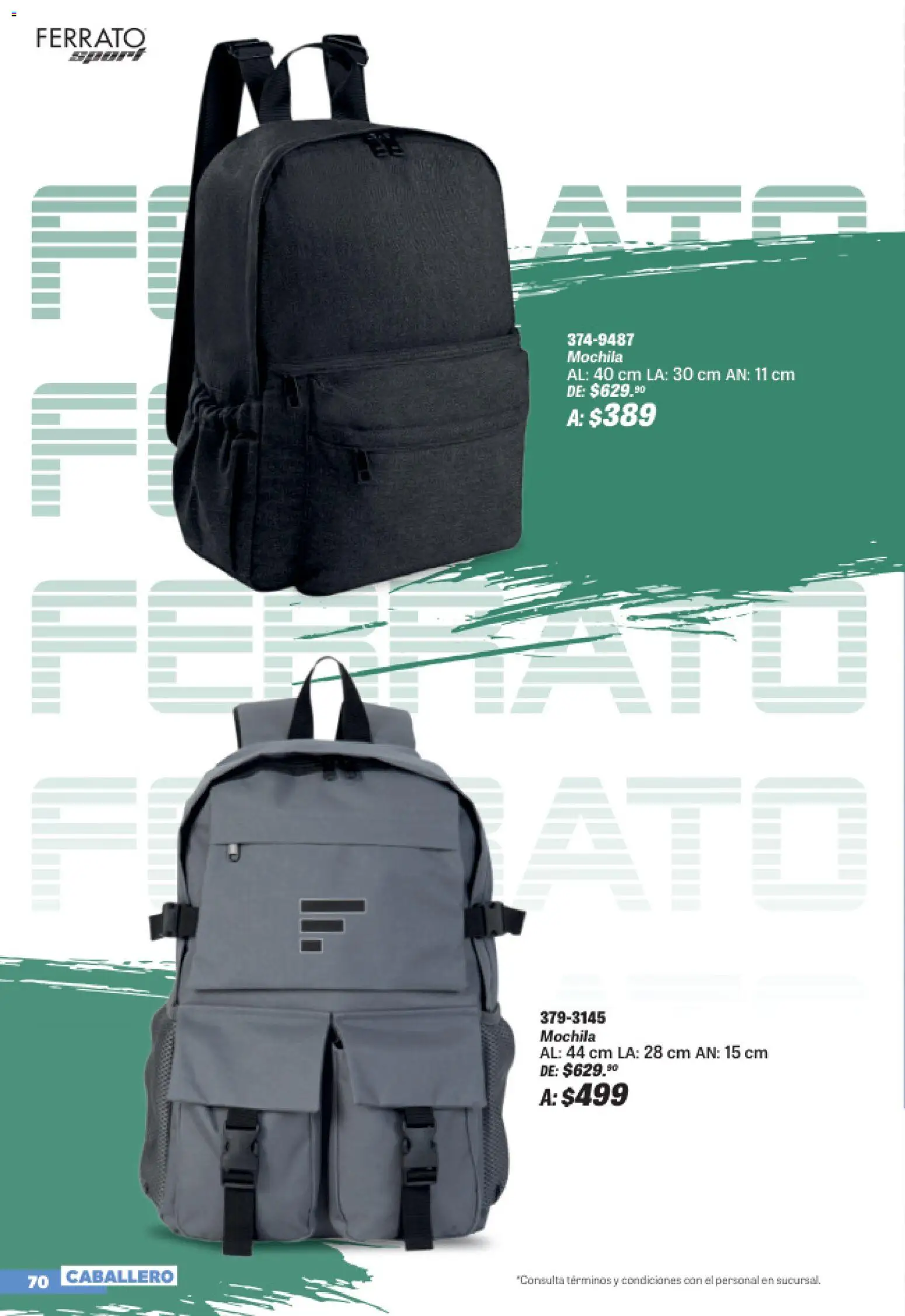 Nuevas ofertas de Andrea válidas en toda la República Mexicana desde el 19/07/2026. ¡Encuentra las mejores ofertas en Andrea catálogo Sports Week! | Página: 70 | Productos: Mochila