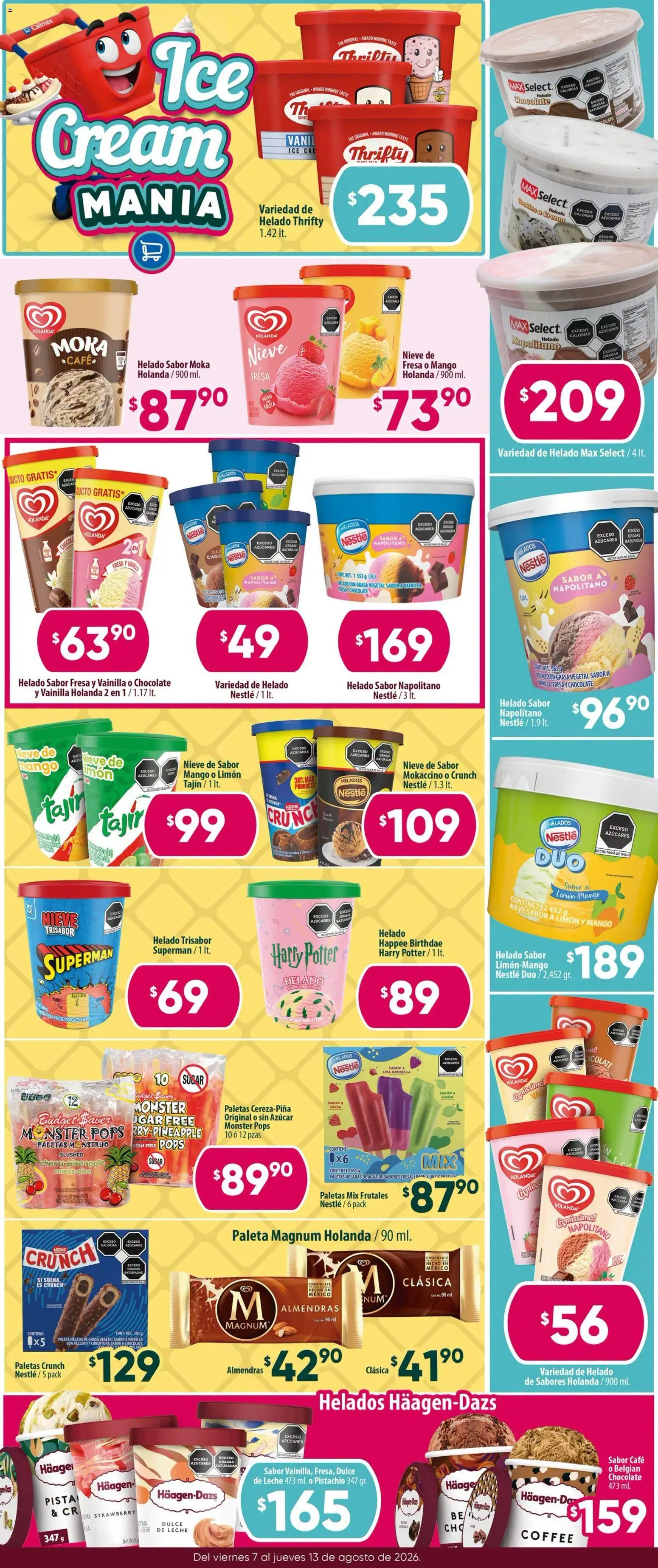Nuevas ofertas de Calimax válidas en toda la República Mexicana desde el 07/08/2026. ¡Encuentra las mejores ofertas en Calimax folleto! | Página: 3 | Productos: Almendras, Paleta, Agua, Chocolate