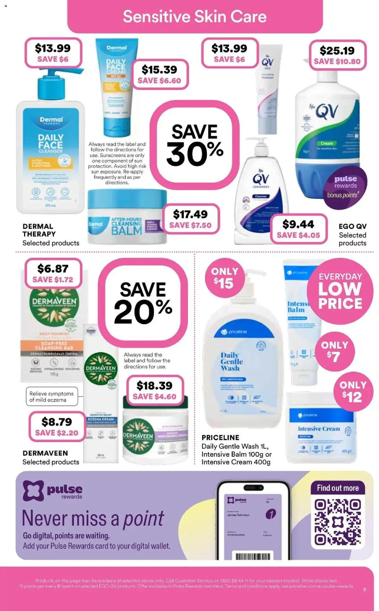 Priceline Pharmacy catalogue Shellharbour - 24/09/2026 > weekly / monthly specials | Page: 3 | Products: Cream, Digital, Sensitive skin