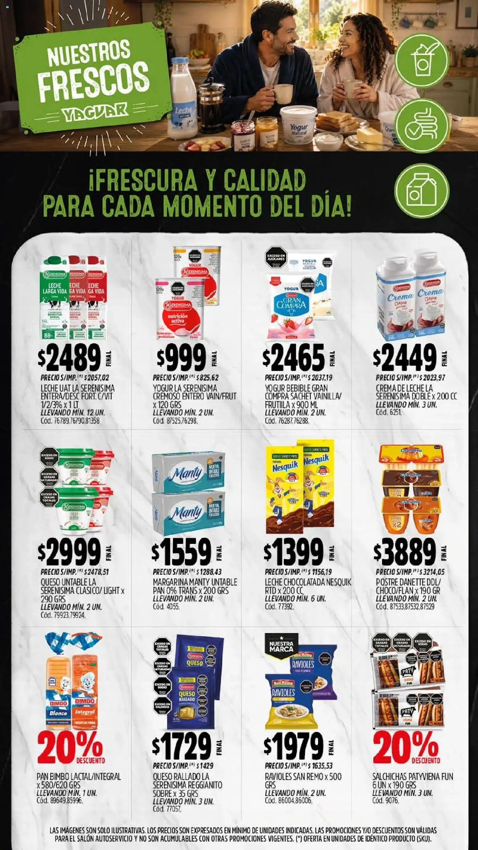 Yaguar - Oferta Semanal Trelew │ válido desde el 10/08/2026 | Página: 10 | Productos: Leche, Queso, Pan, Postre