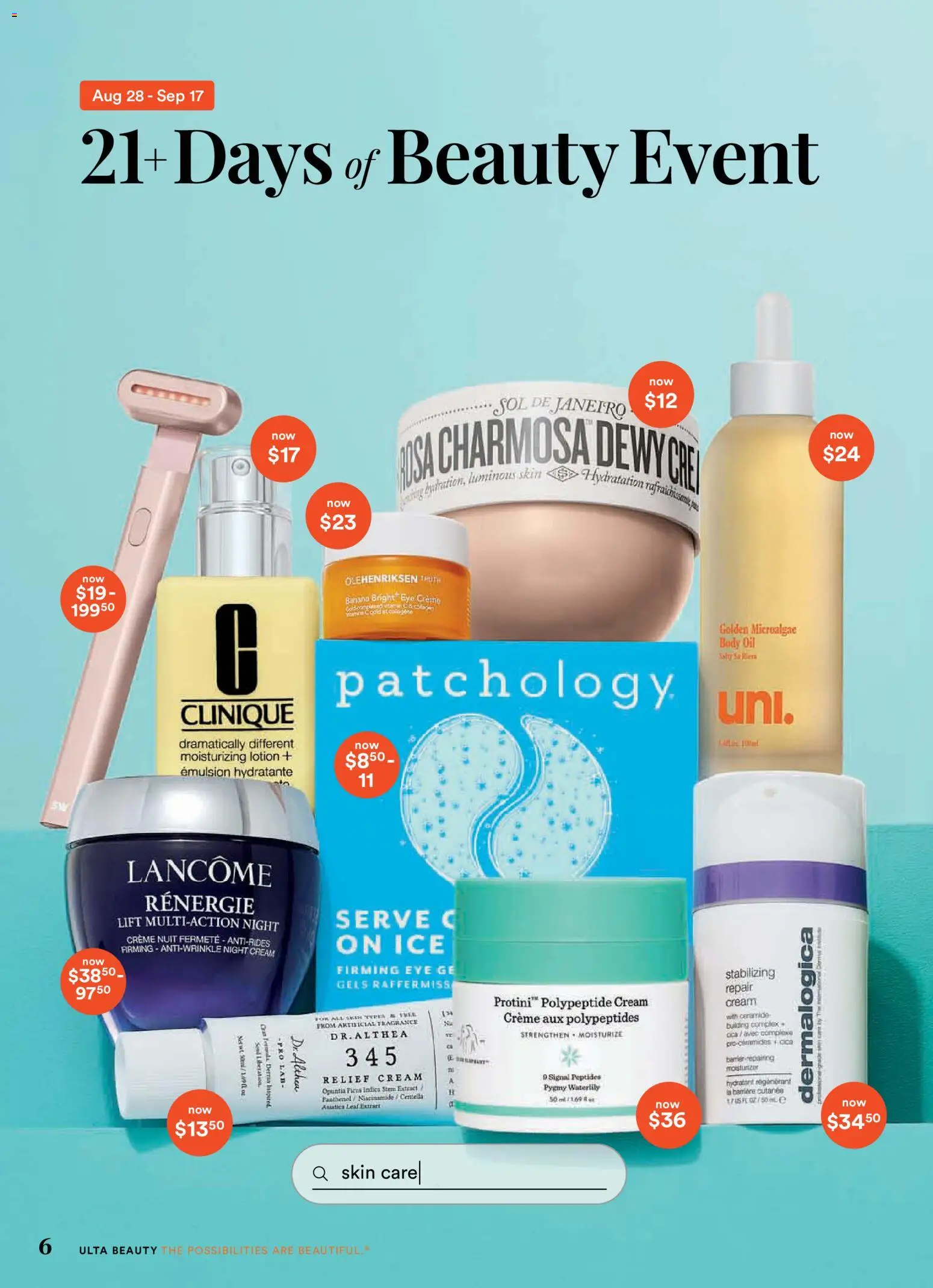 Ulta Beauty Weekly Ad - valid from 08/28/2026 | Page: 6 | Products: Night Cream, Oil, Cream, Ice