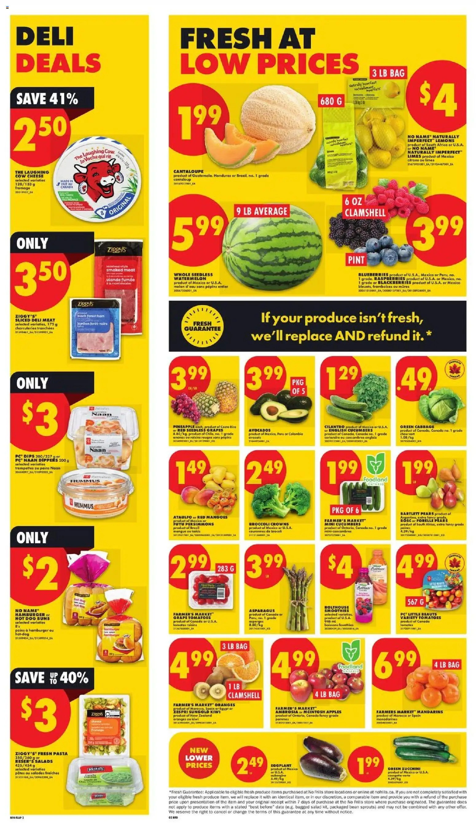 No Frills flyer valid from 14.05.2026 | Page: 2 | Products: Pineapple, Pasta, Kiwi, Cheese