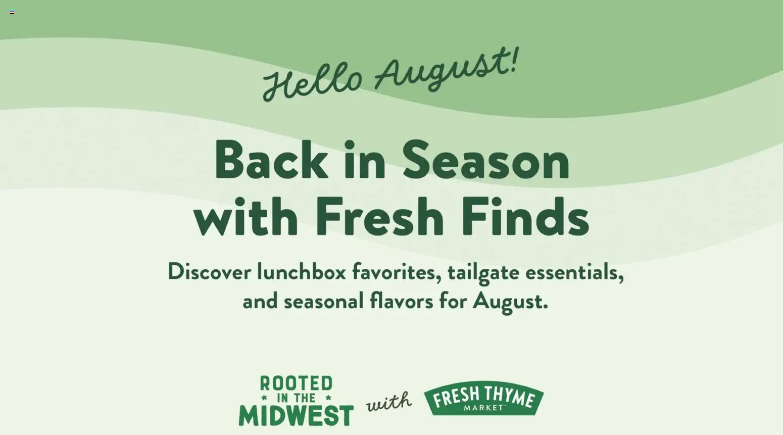 Fresh Thyme Monthly Ad - valid from 08/01/2026 | Page: 1