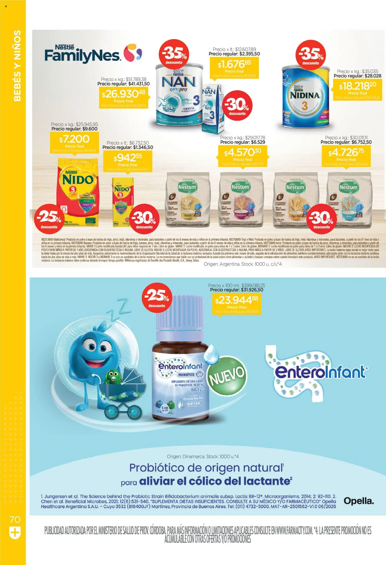 Farmacity catálogo │ válido desde el 30.04.2026 | Página: 70 | Productos: Sobre, Suplemento dietario, Harina, Leche