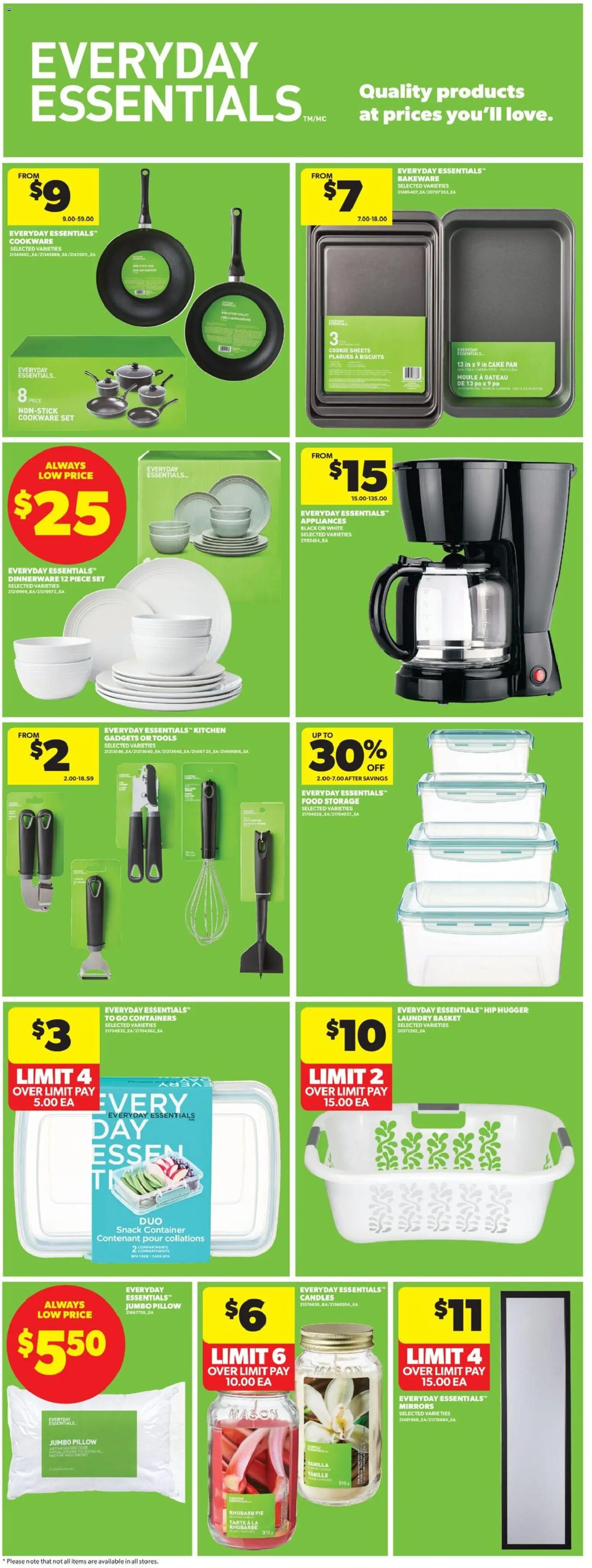 Real Canadian Superstore flyer valid from Jul 16, 2026 | Page: 9 | Products: Pillow, Basket