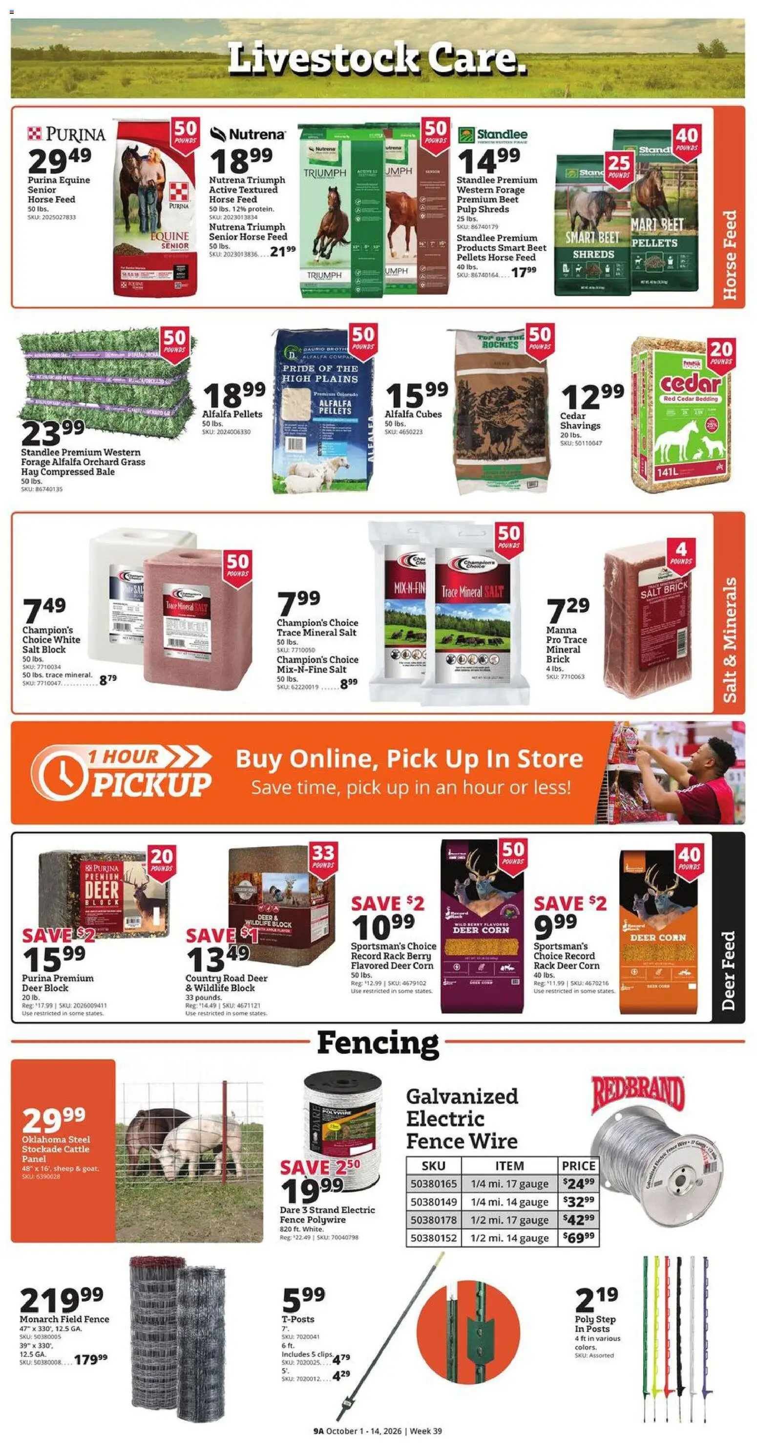 Rural King Weekly Ad - valid from 10/01/2026 | Page: 10 | Products: Corn, Bedding, Salt, Beet