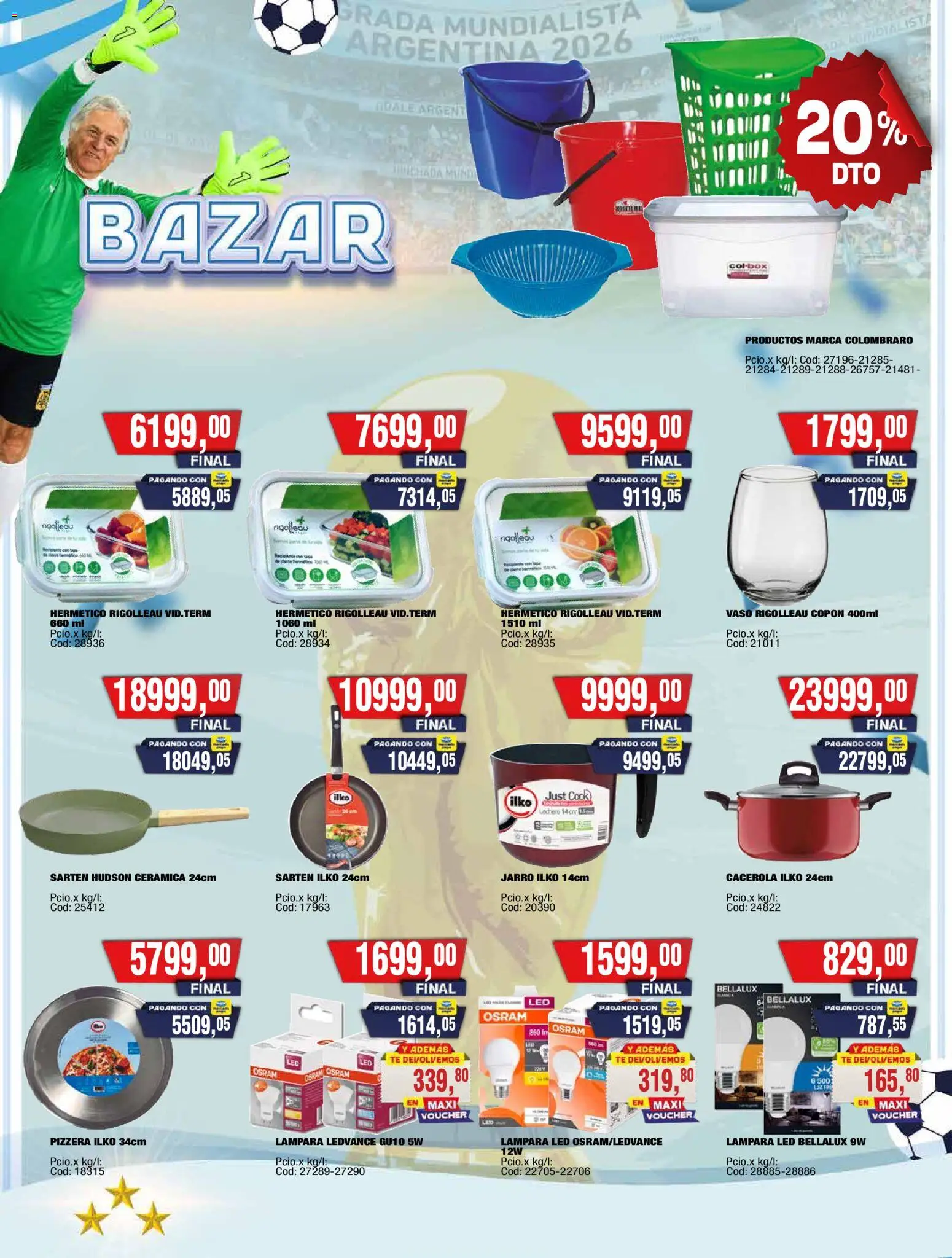 Maxiconsumo ofertas │ válido desde el 15.06.2026 | Página: 32 | Productos: Pizzera, Sartén, Lámpara, Té