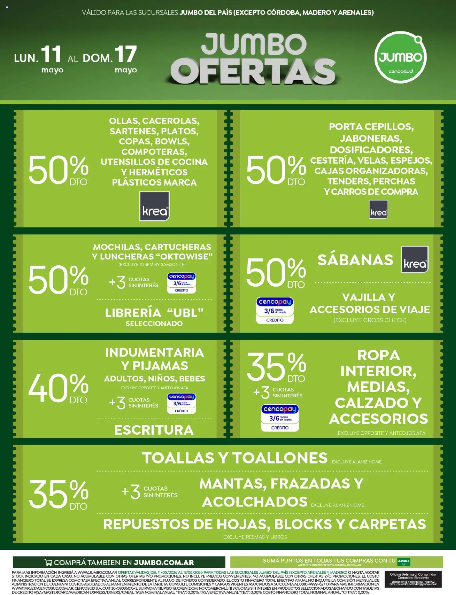 Jumbo - Ofertas | Electro y Hogar │ válido desde el 11.05.2026 | Página: 2 | Productos: Teléfono, Cocina, Toallas, Ropa