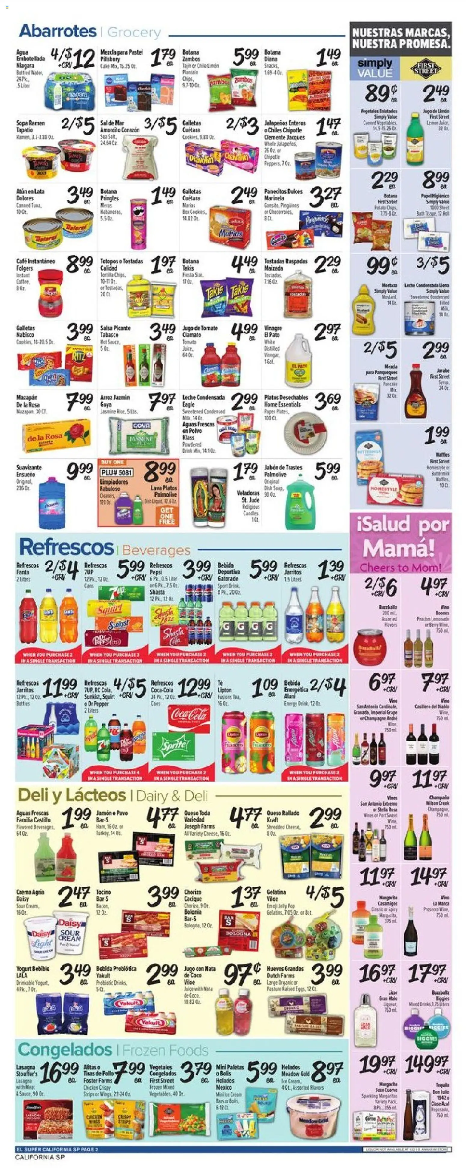 El Super Weekly Ad - CA - valid from 06.05.2026 | Page: 2 | Products: Juice, Cream, Pepper, Sheet