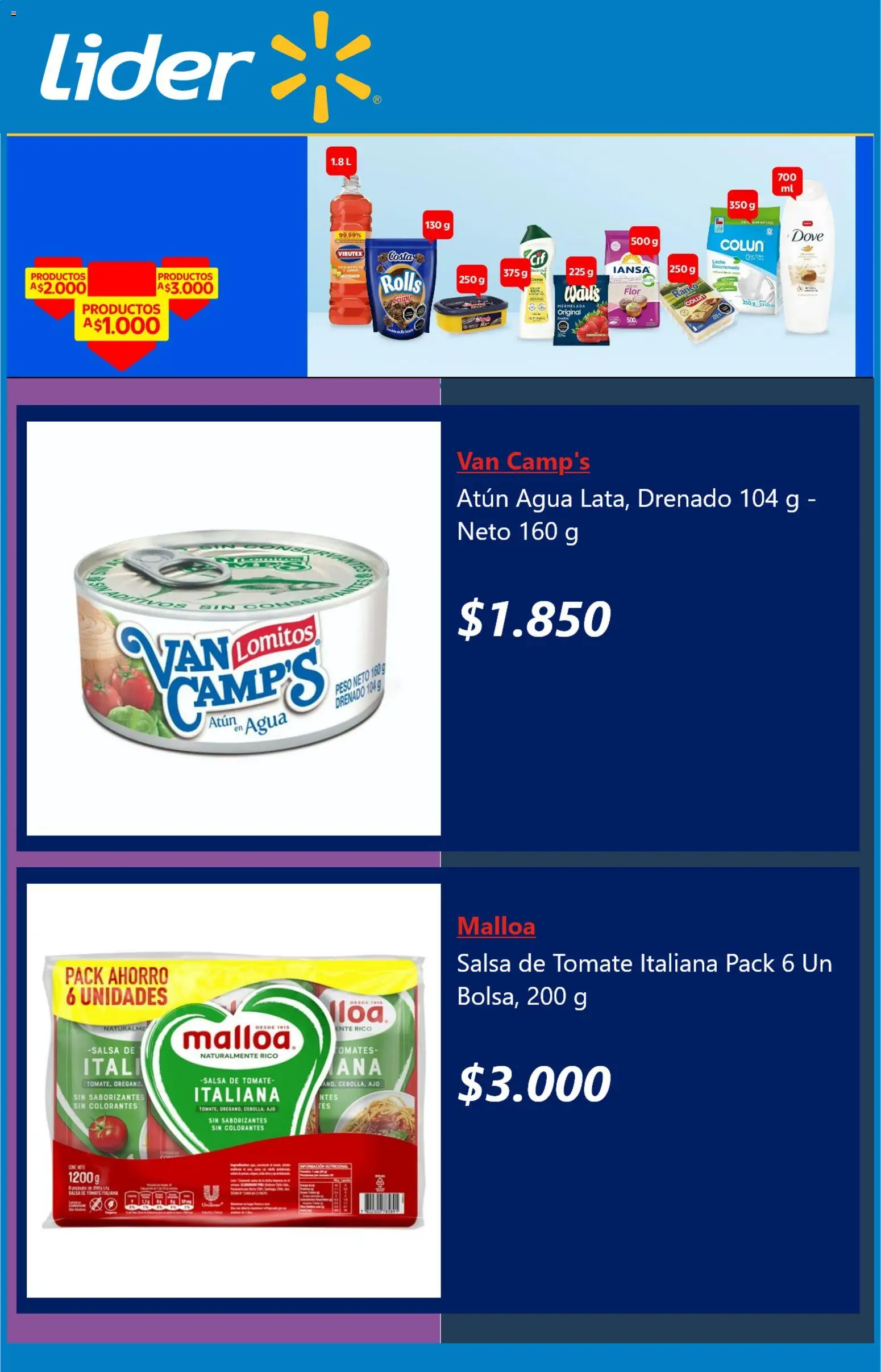 Lider Ofertas │ válido desde el 03.06.2026 | Página: 3 | Productos: Atún, Ajo, Agua, Leche