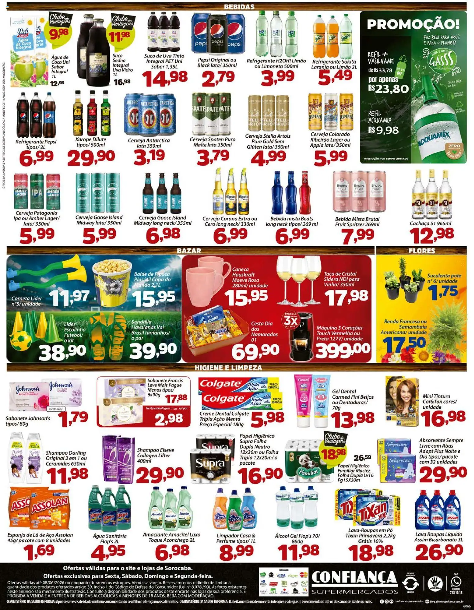 Confiança Folheto - válido de 05.06.2026 | Página: 4 | Produtos: Suco, Bebida, Refrigerante, Pipoca