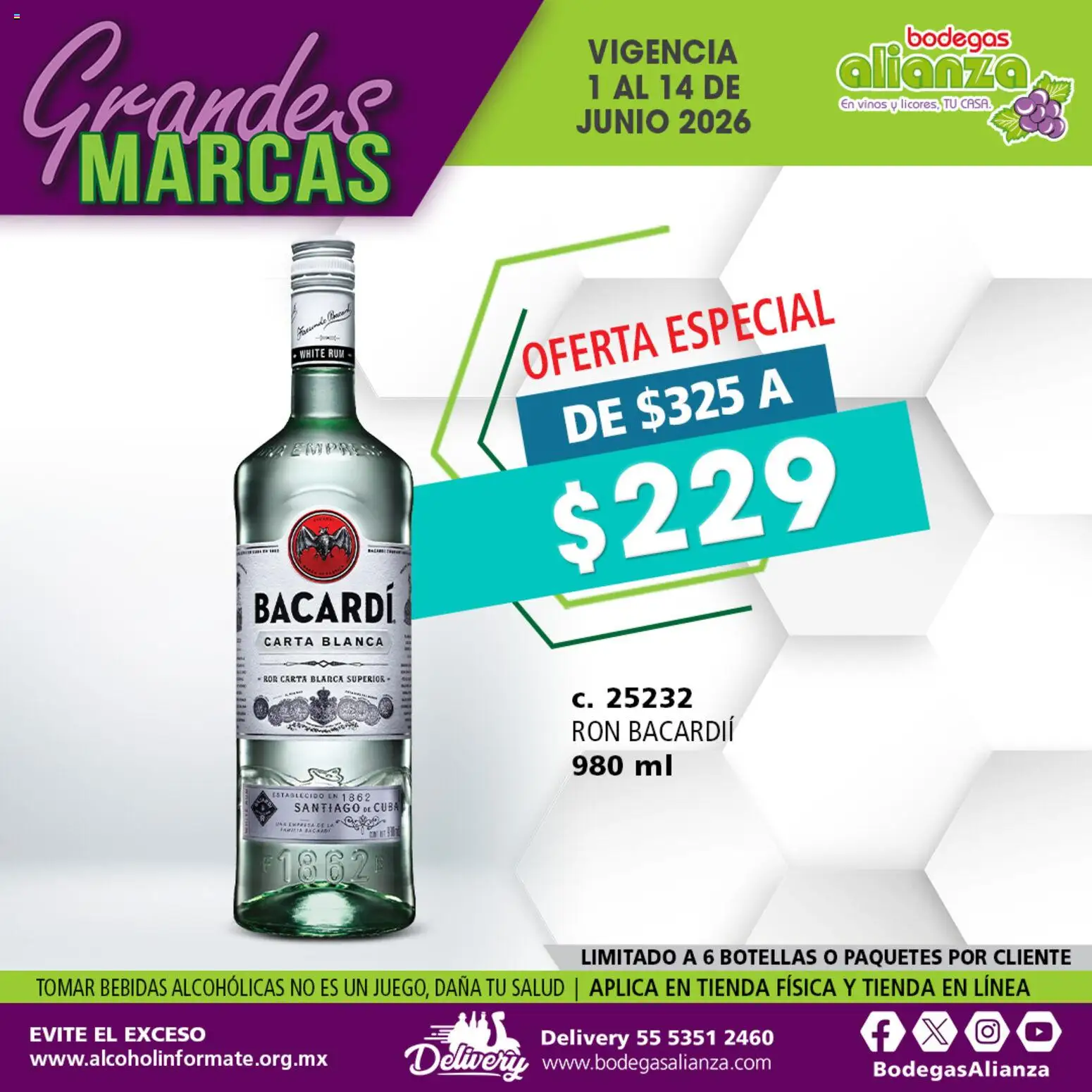 Nuevas ofertas de Bodegas Alianza válidas en toda la República Mexicana desde el 01.06.2026. ¡Encuentra las mejores ofertas en Bodegas Alianza catálogo Grandes Marcas! | Página: 1