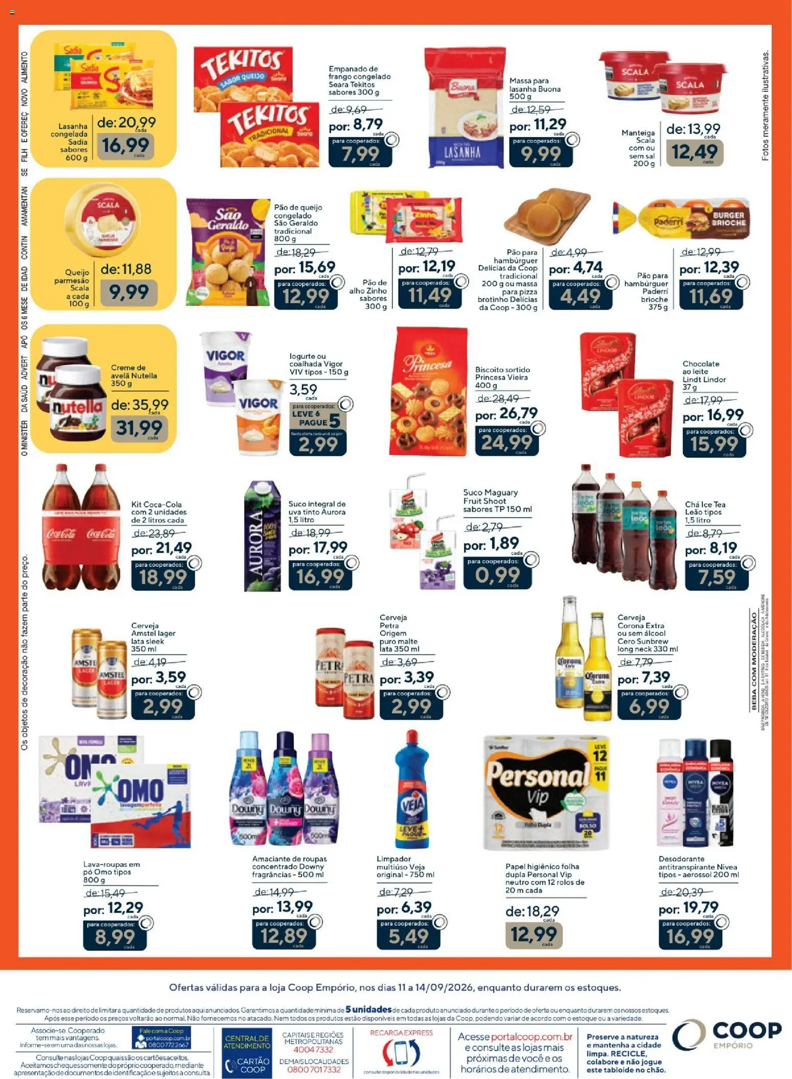 Coop Folheto - válido de 11/09/2026 | Página: 2 | Produtos: Roupas, Hambúrguer, Sal, Papel higiênico