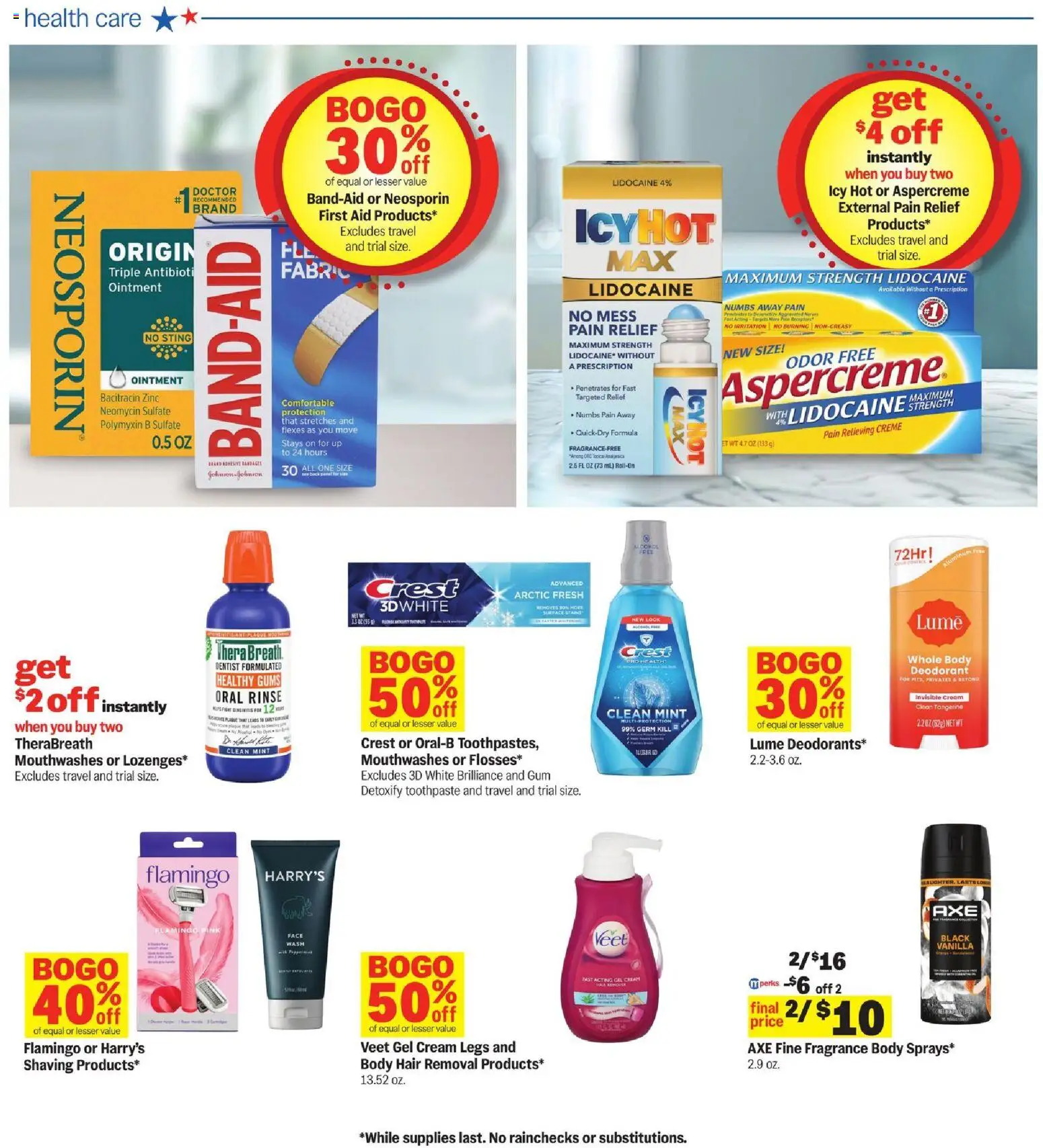 Meijer Weekly Ad - valid from 07/15/2026 | Page: 30 | Products: Zinc, Deodorant, Toothpaste, Alcohol