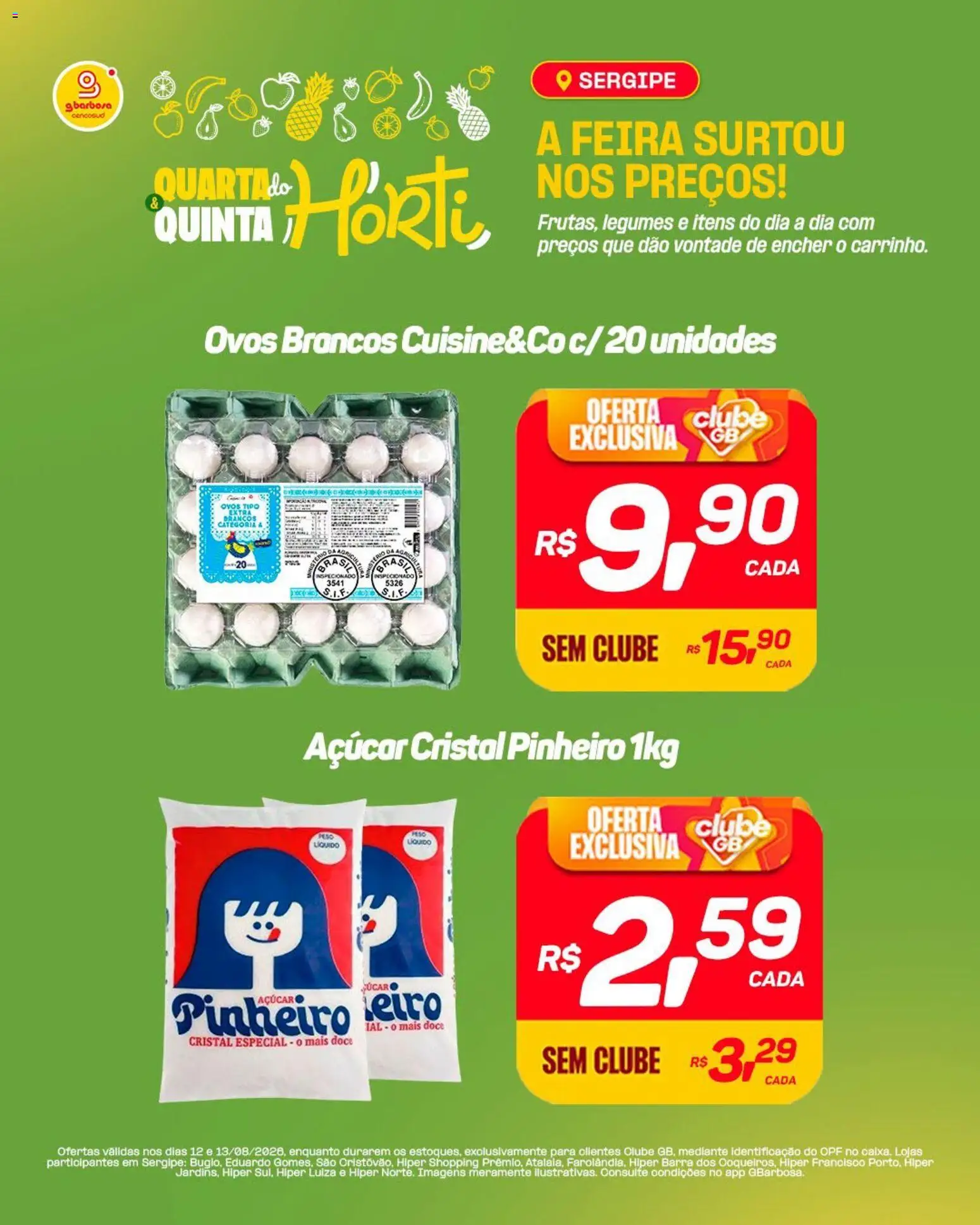 Gbarbosa Folheto - válido de 12/08/2026 | Página: 5 | Produtos: Ovos, Açúcar, Doce, Legumes