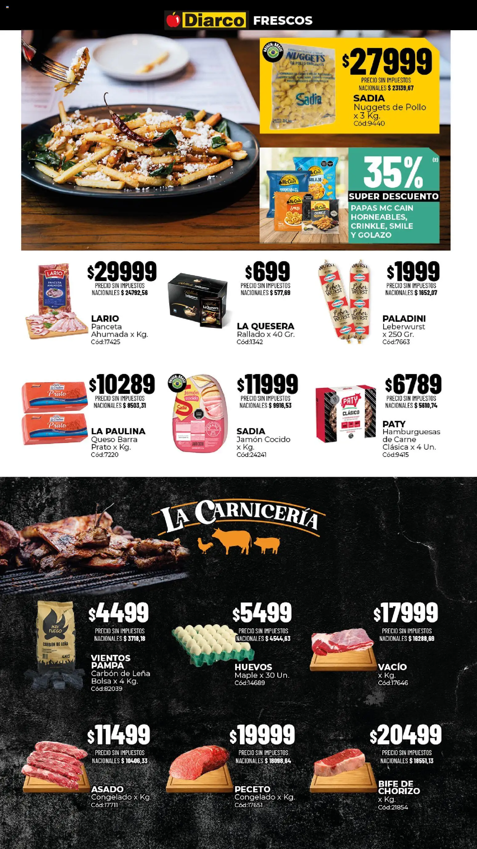 Diarco - Ofertas Gba │ válido desde el 10/08/2026 | Página: 10 | Productos: Bolsa, Carne, Leña, Queso