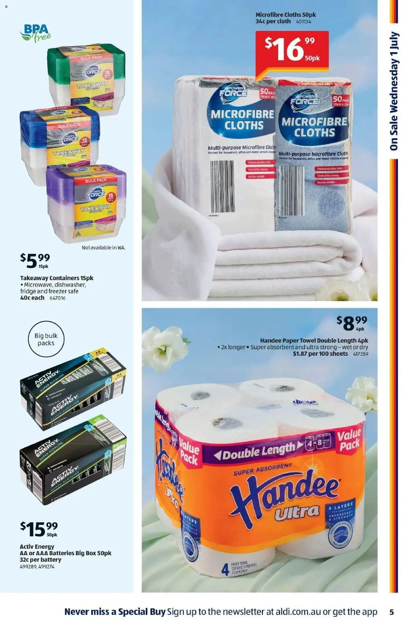 Aldi catalogue - valid from 01/07/2026 | Page: 5 | Products: Box, Battery, Batteries, Multipurpose