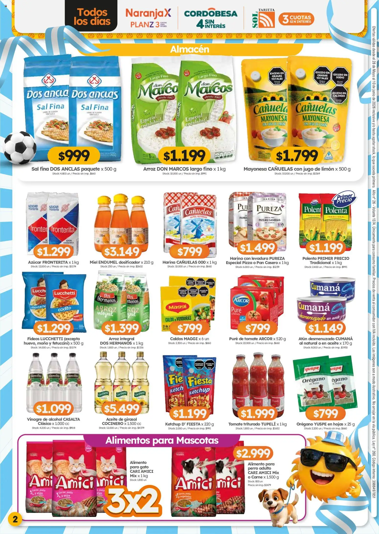 Cordiez ofertas │ válido desde el 28.05.2026 | Página: 2 | Productos: Moño, Aceite, Tomate, Jugo