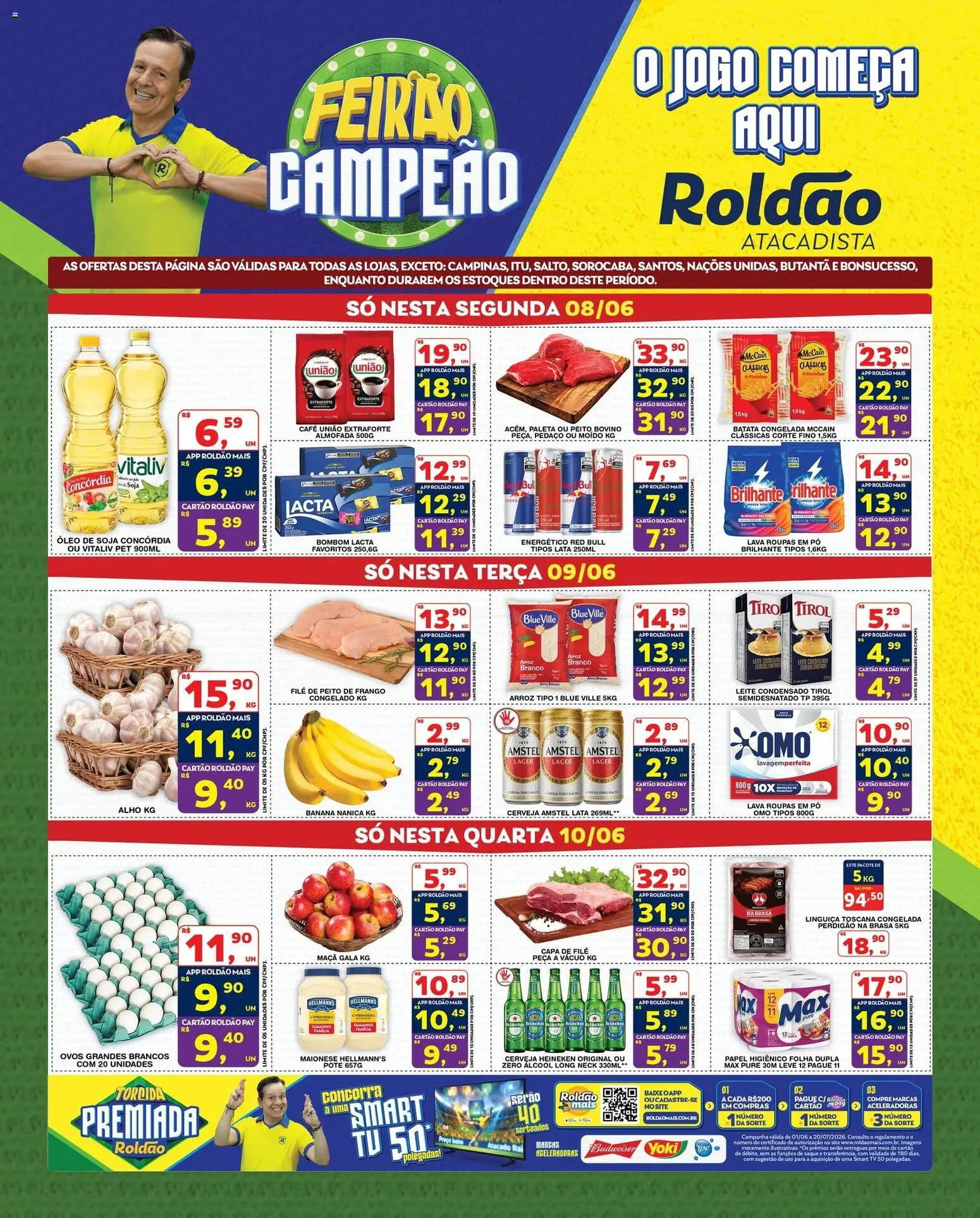 Roldão Folheto - válido de 08.06.2026 | Página: 1 | Produtos: Saquê, Batata, Maionese, Leite condensado