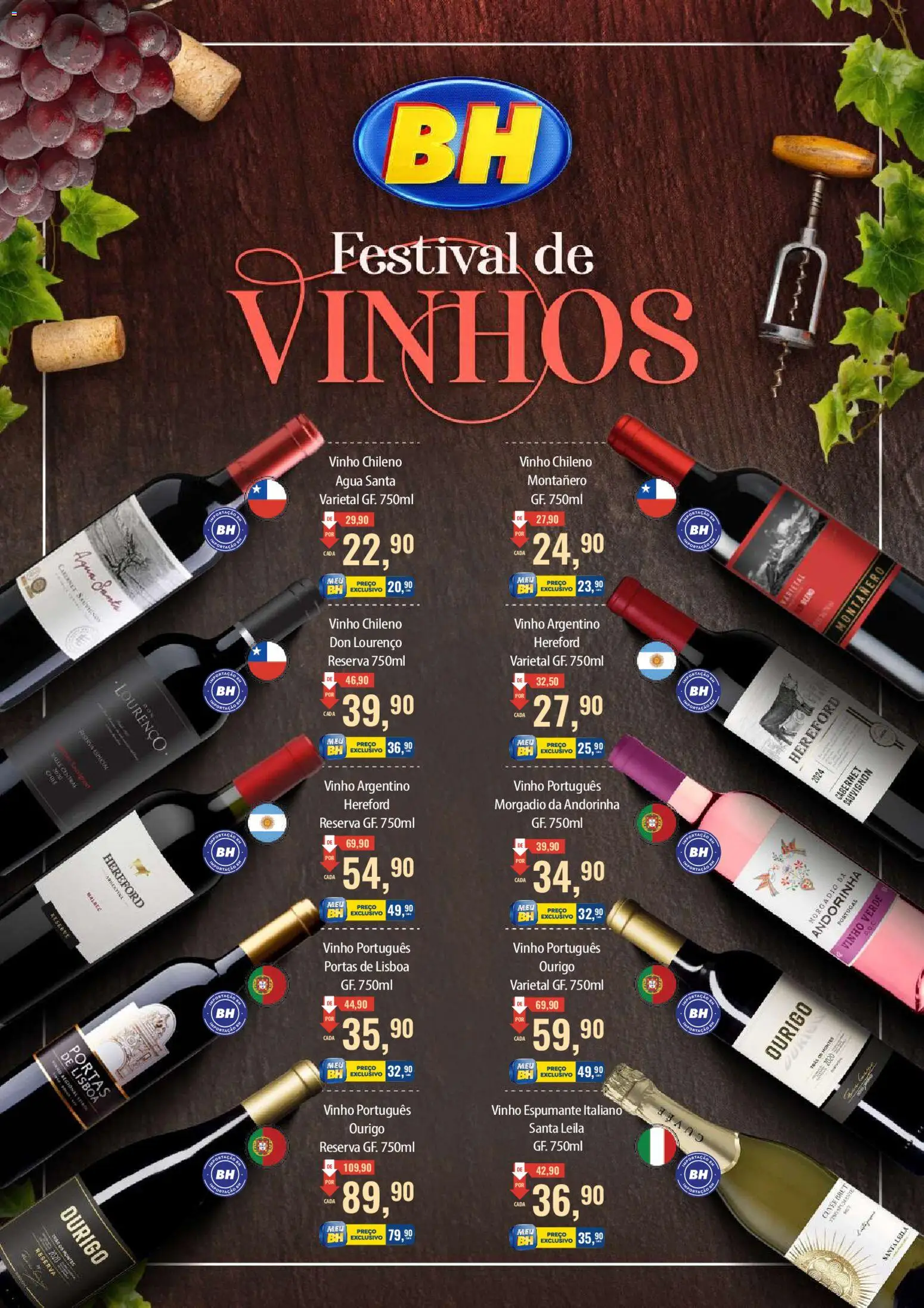 Supermercados BH Folheto - válido de 10.06.2026 | Página: 1 | Produtos: Espumante, Vinho