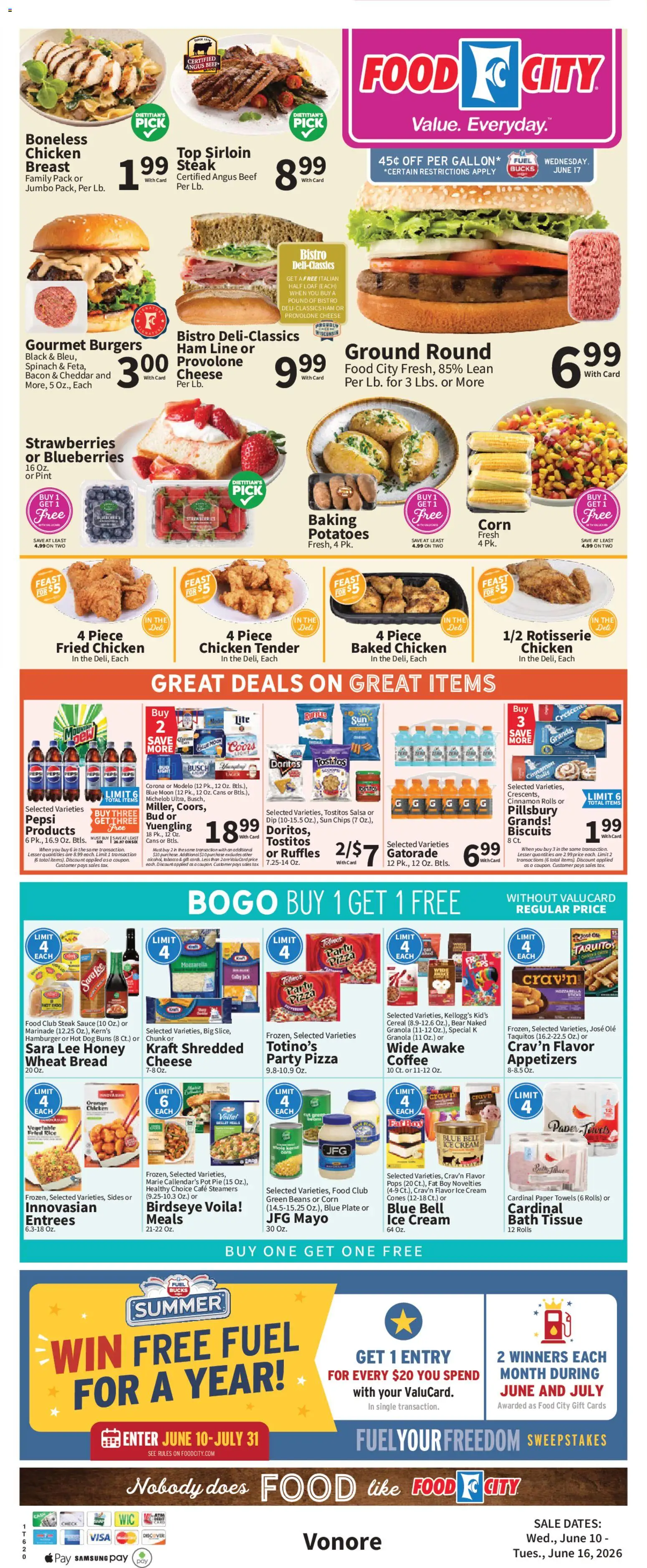 Food City Weekly Ad - valid from 12.06.2026 | Page: 3 | Products: Corn, Chips, Cream, Sauce