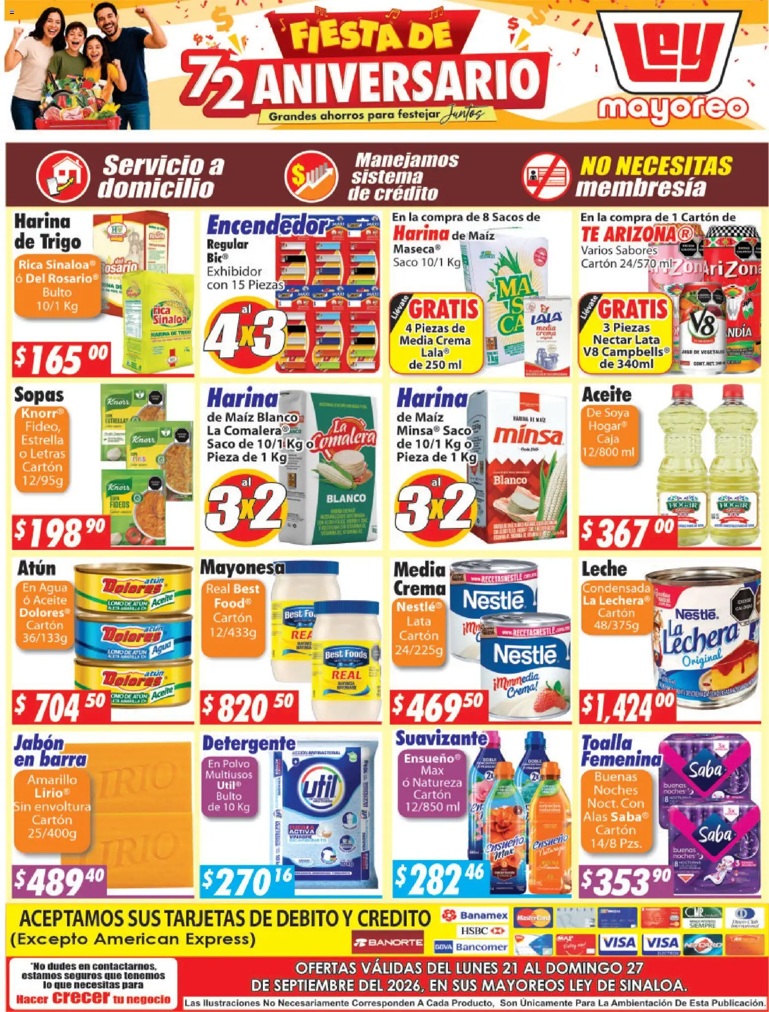 Nuevas ofertas de Casa Ley válidas en toda la República Mexicana desde el 21/09/2026. ¡Encuentra las mejores ofertas en Casa Ley folleto Sinaloa! | Página: 4 | Productos: Crema, Fideos, Encendedor, Té