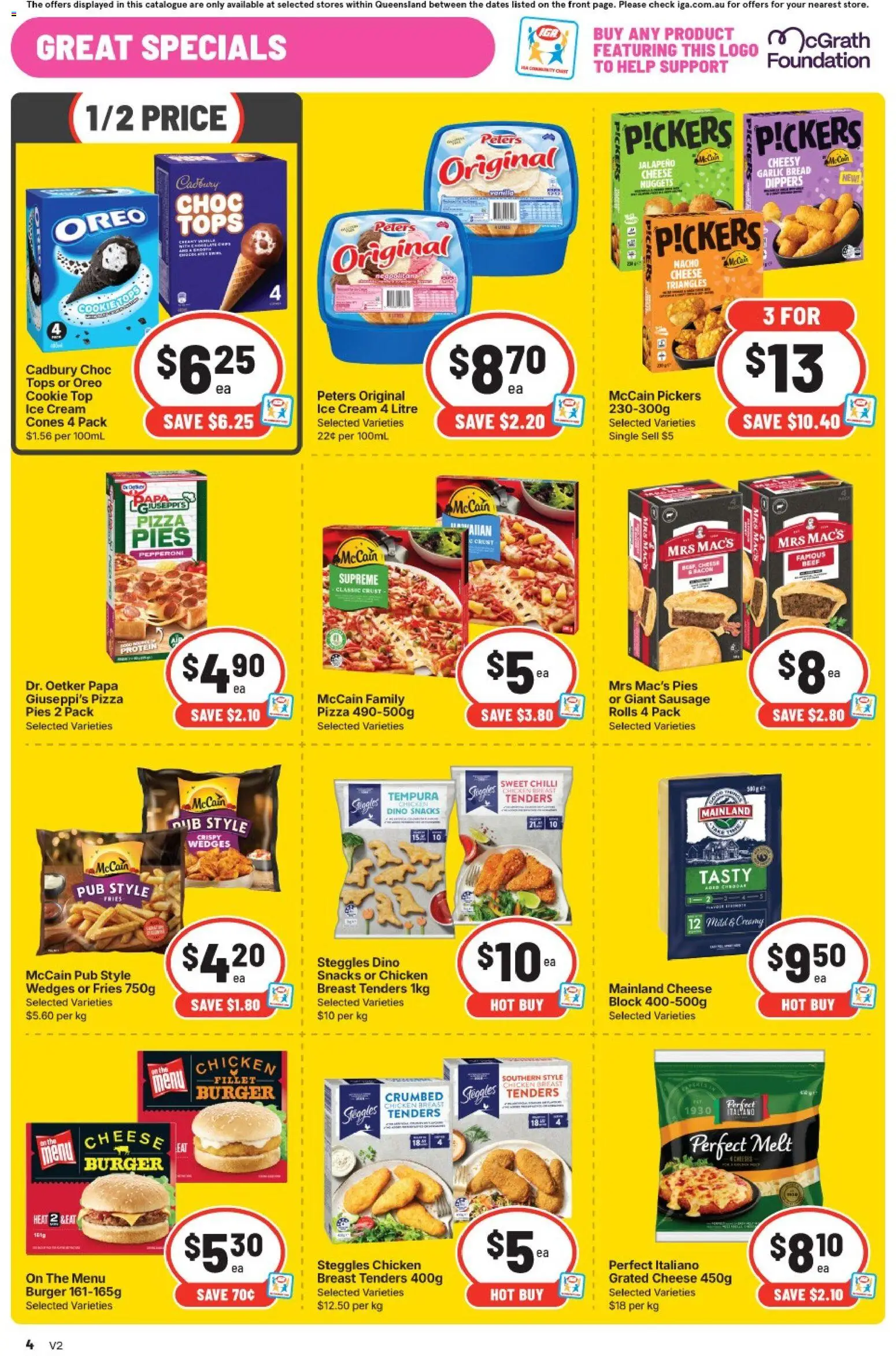 IGA catalogue - valid from 23/09/2026 | Page: 12 | Products: Cheese, Cream, Sausage, Pies