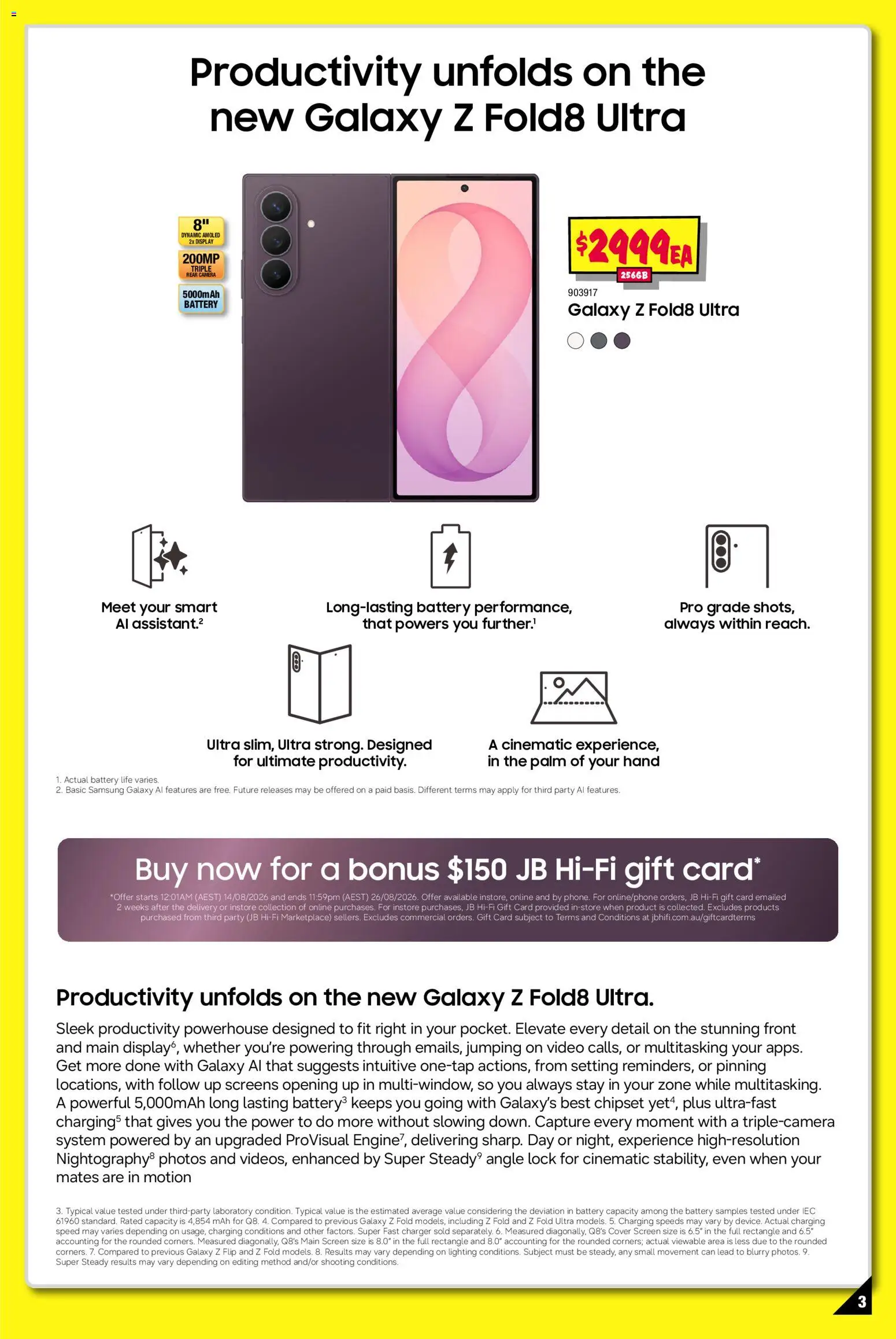 JB Hi-Fi catalogue - valid from 14/08/2026 | Page: 3 | Products: Battery, Camera, Lighting, Screen