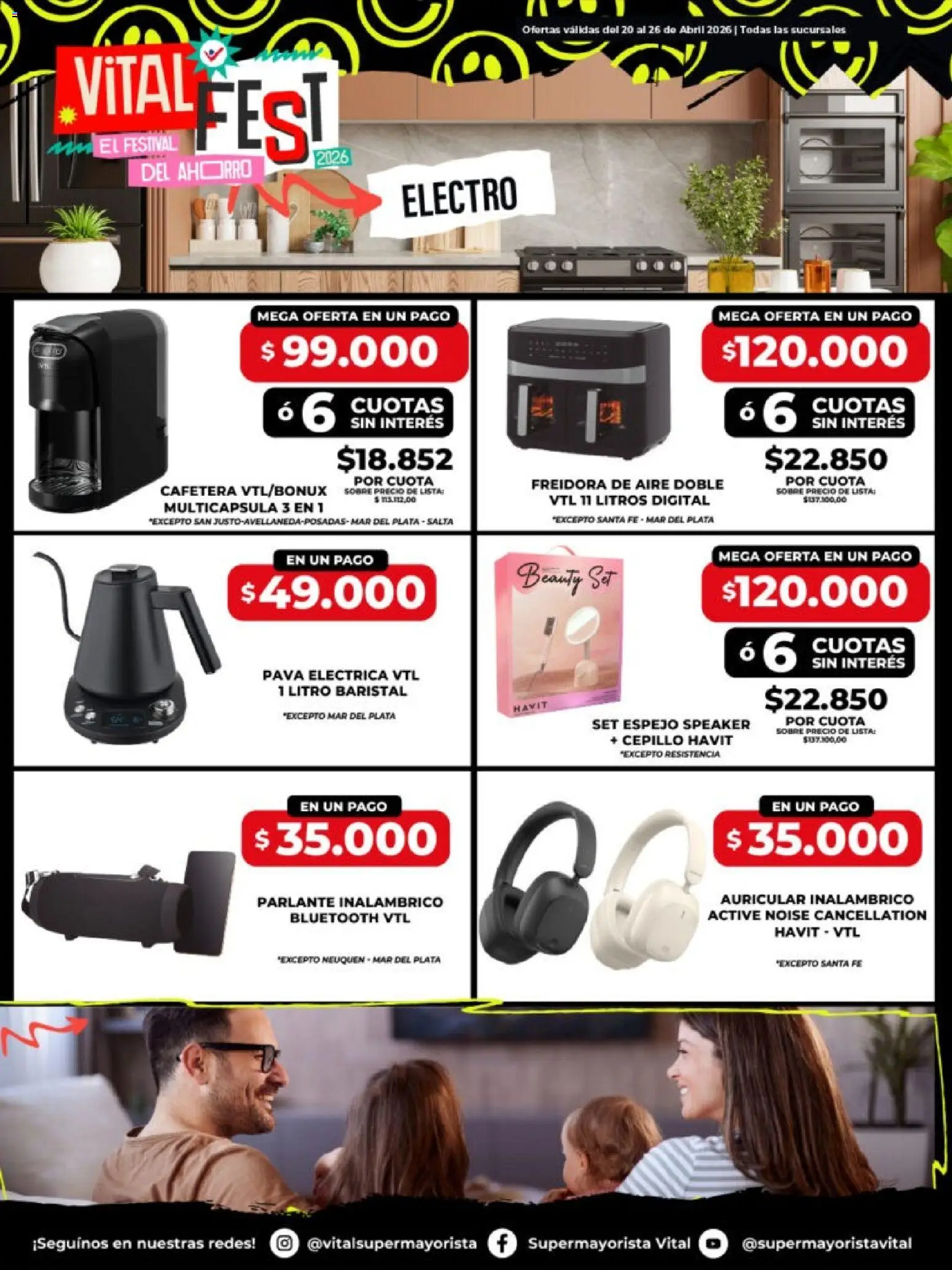 Vital - Especial de nonfood │ válido desde el 20.04.2026 | Página: 2 | Productos: Freidora, Espejo, Parlante, Freidora de aire
