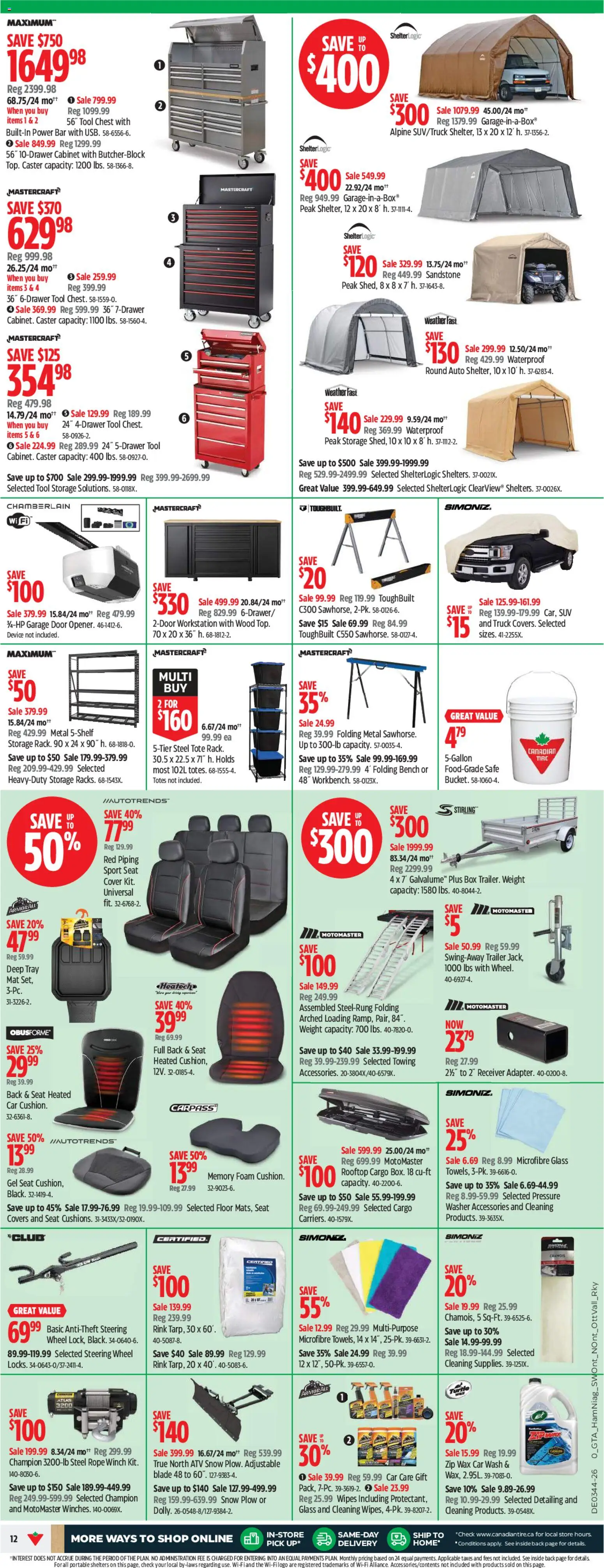 Canadian Tire flyer valid from Oct 29, 2026 | Page: 12
